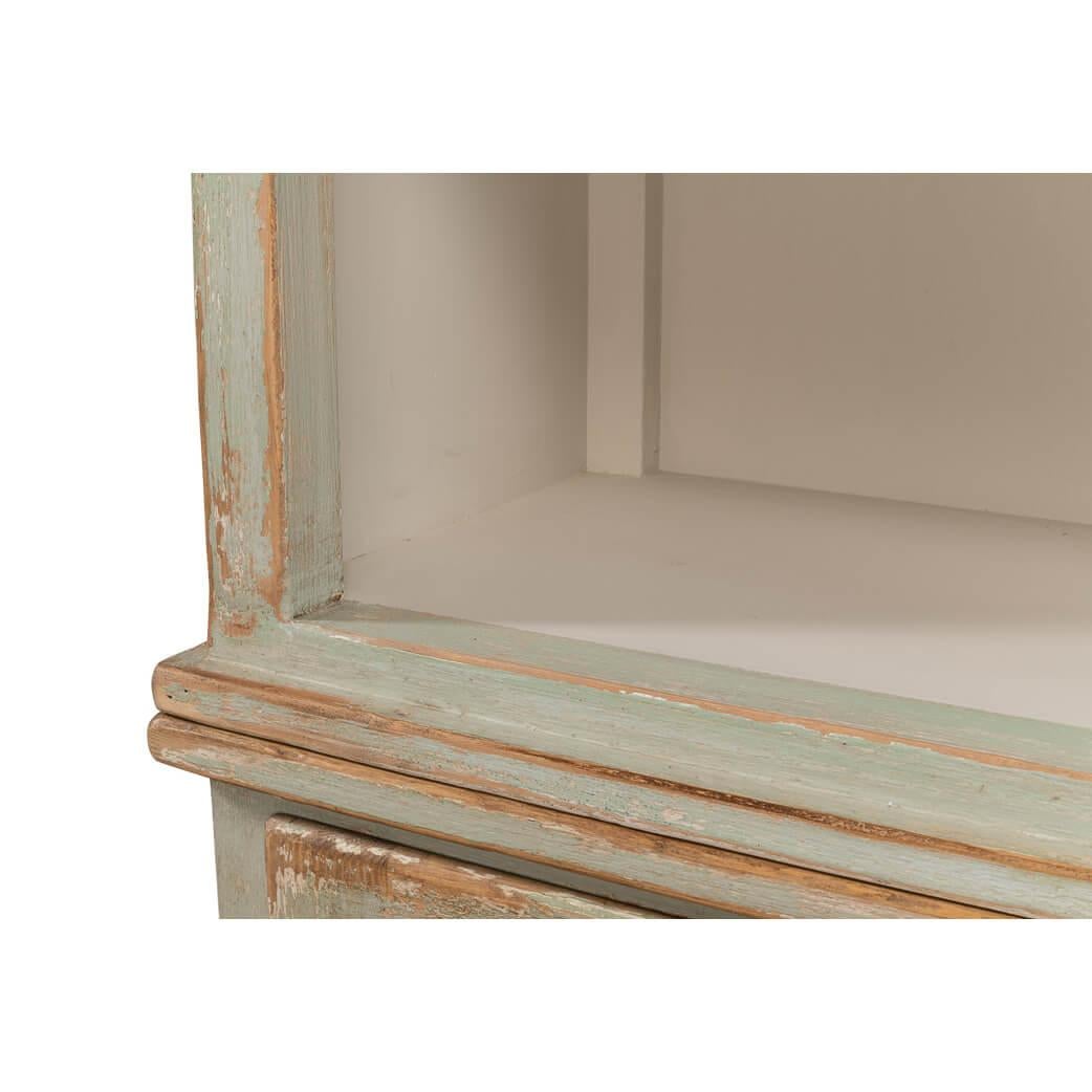 Contemporary Rustic Sage Painted Cabinet For Sale