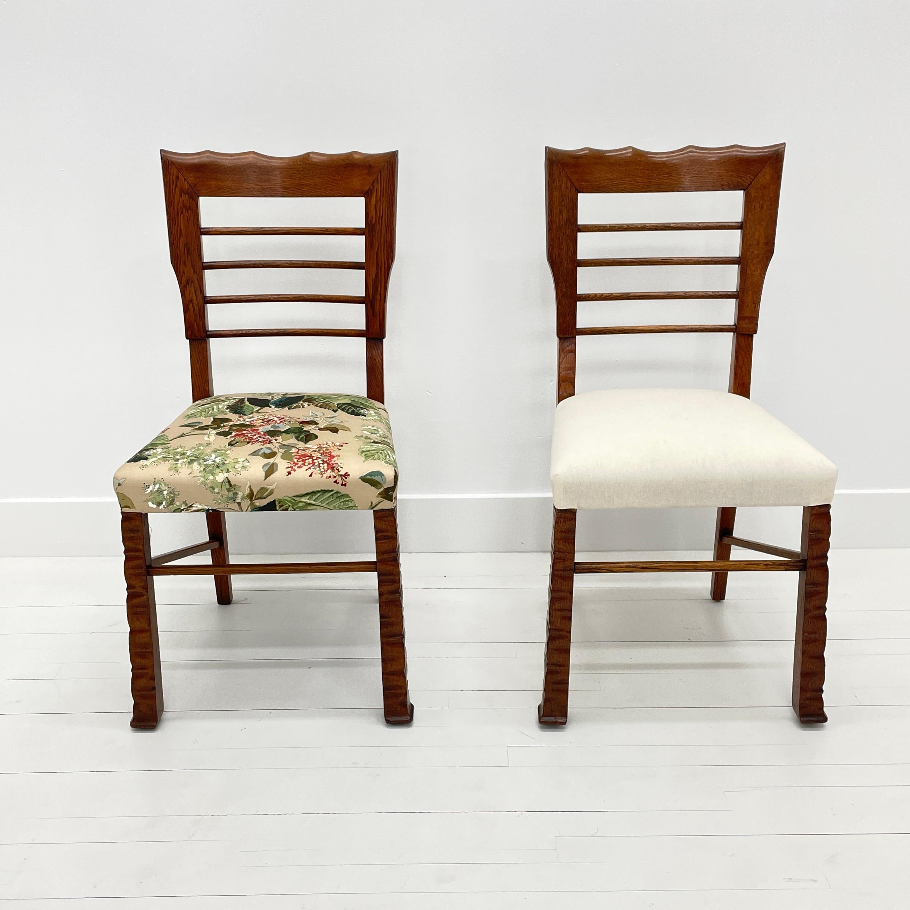Rustic Scalloped Edge Dining Chairs, Set of 10, Italy, 1940's For Sale 10