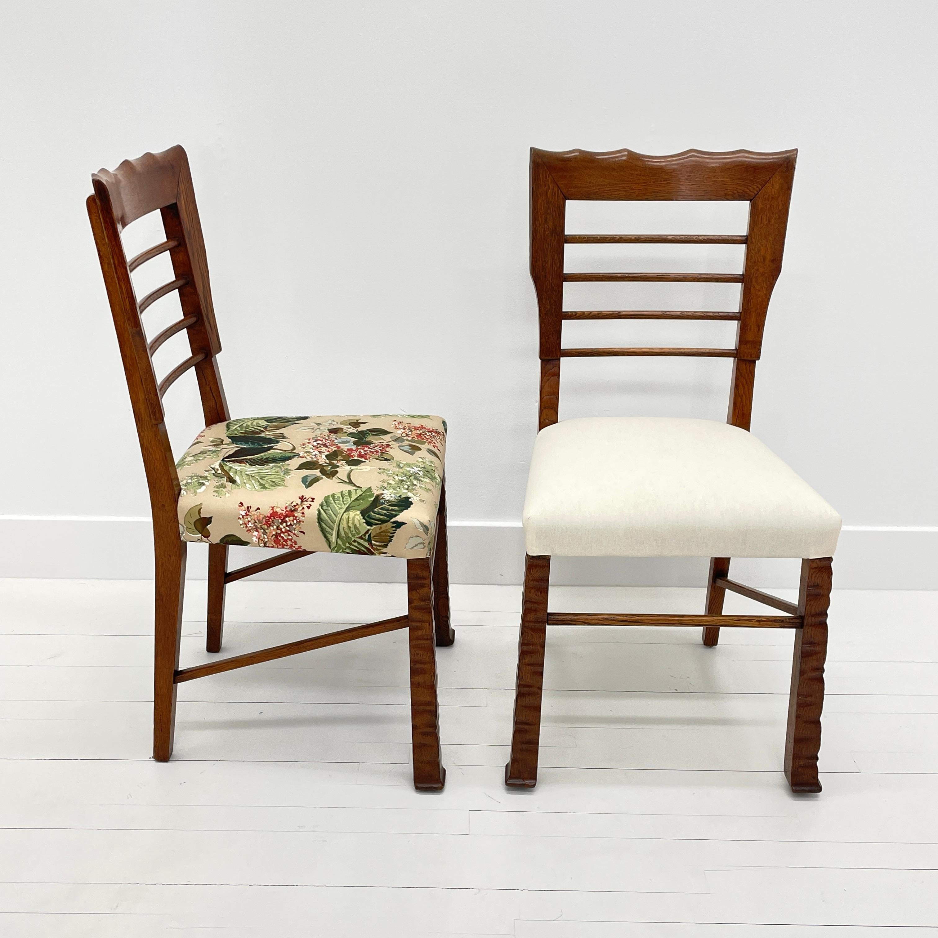 Rustic Scalloped Edge Dining Chairs, Set of 10, Italy, 1940's For Sale 11