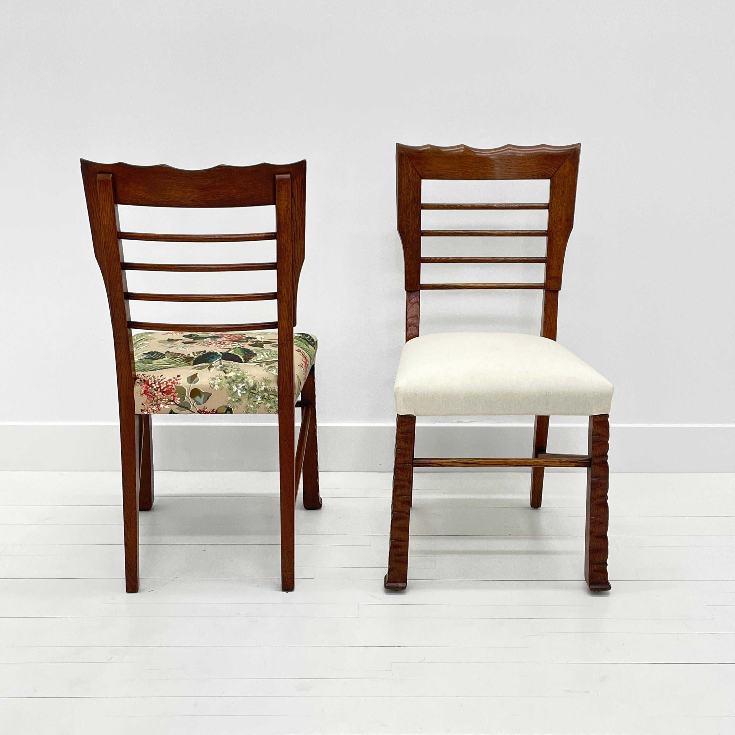 Rustic Scalloped Edge Dining Chairs, Set of 10, Italy, 1940's For Sale 12