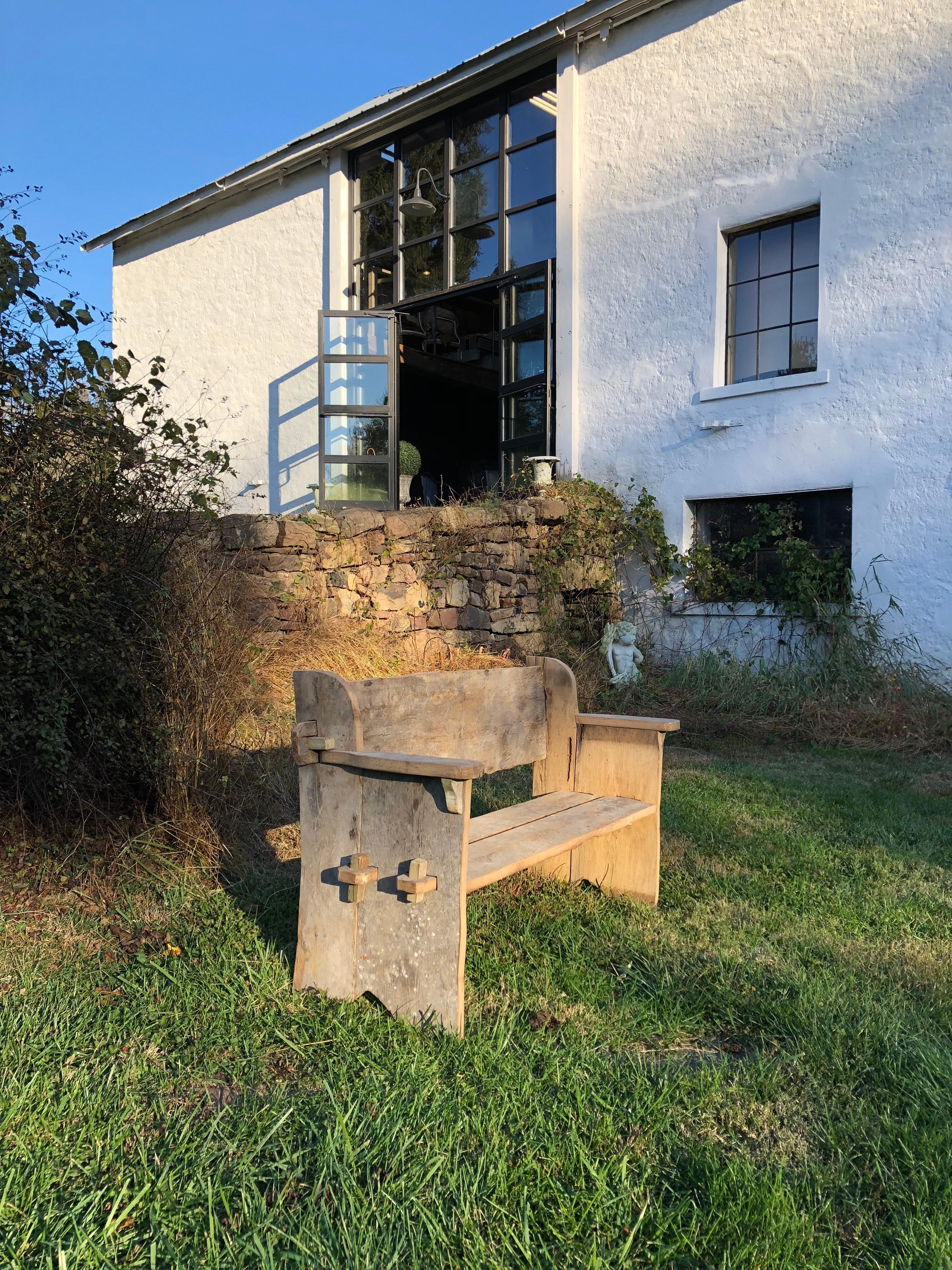 Rustic Scottish Style Garden Bench For Sale 1