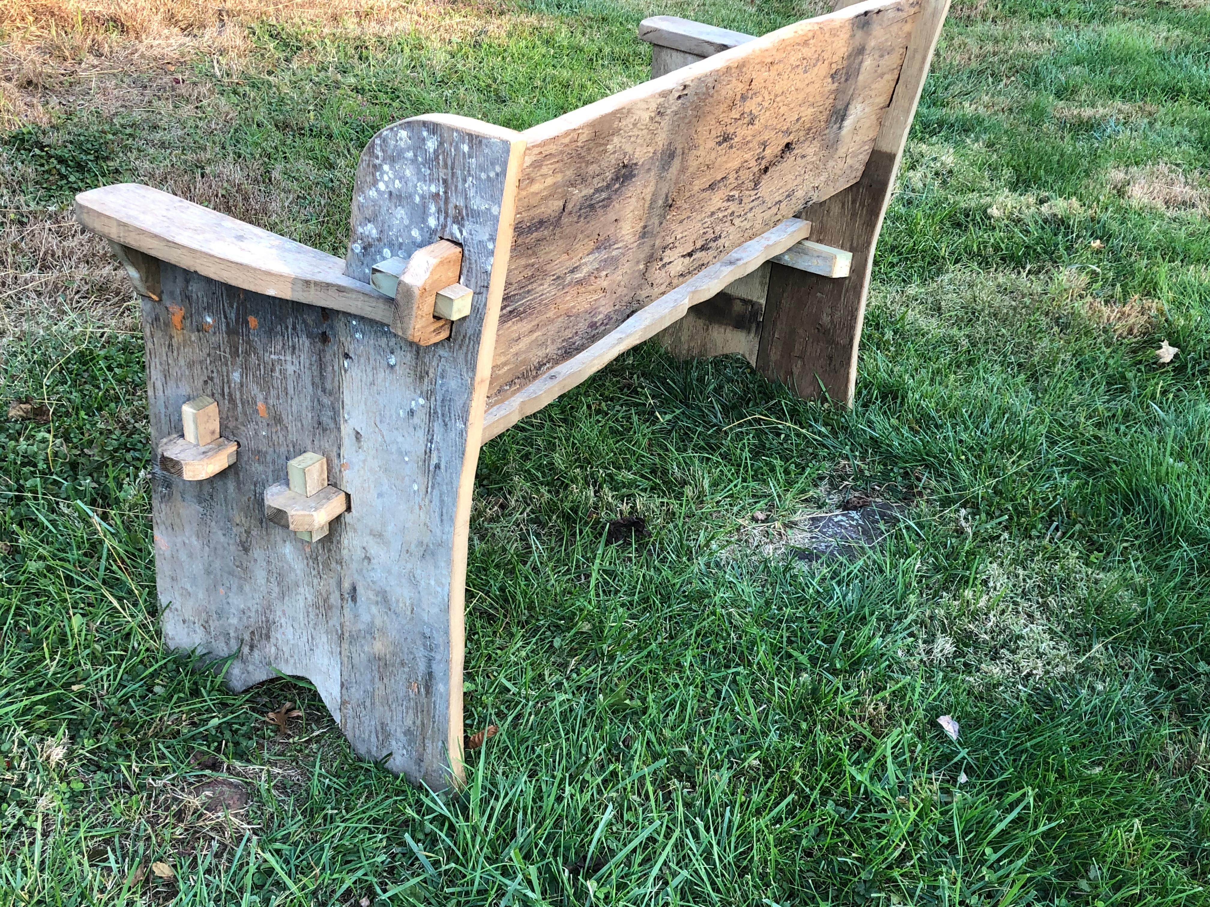Rustic Scottish Style Garden Bench For Sale 7