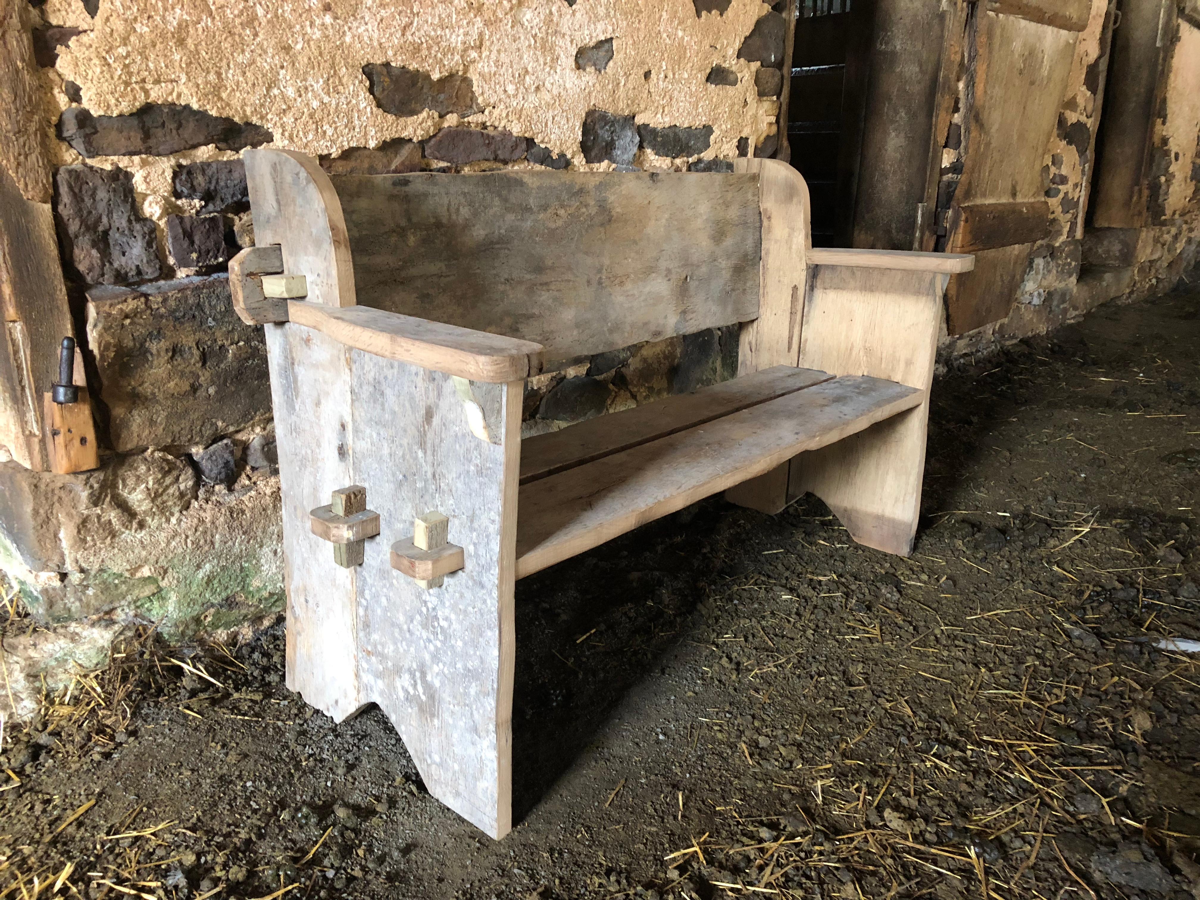Rustic Scottish Style Garden Bench For Sale 8