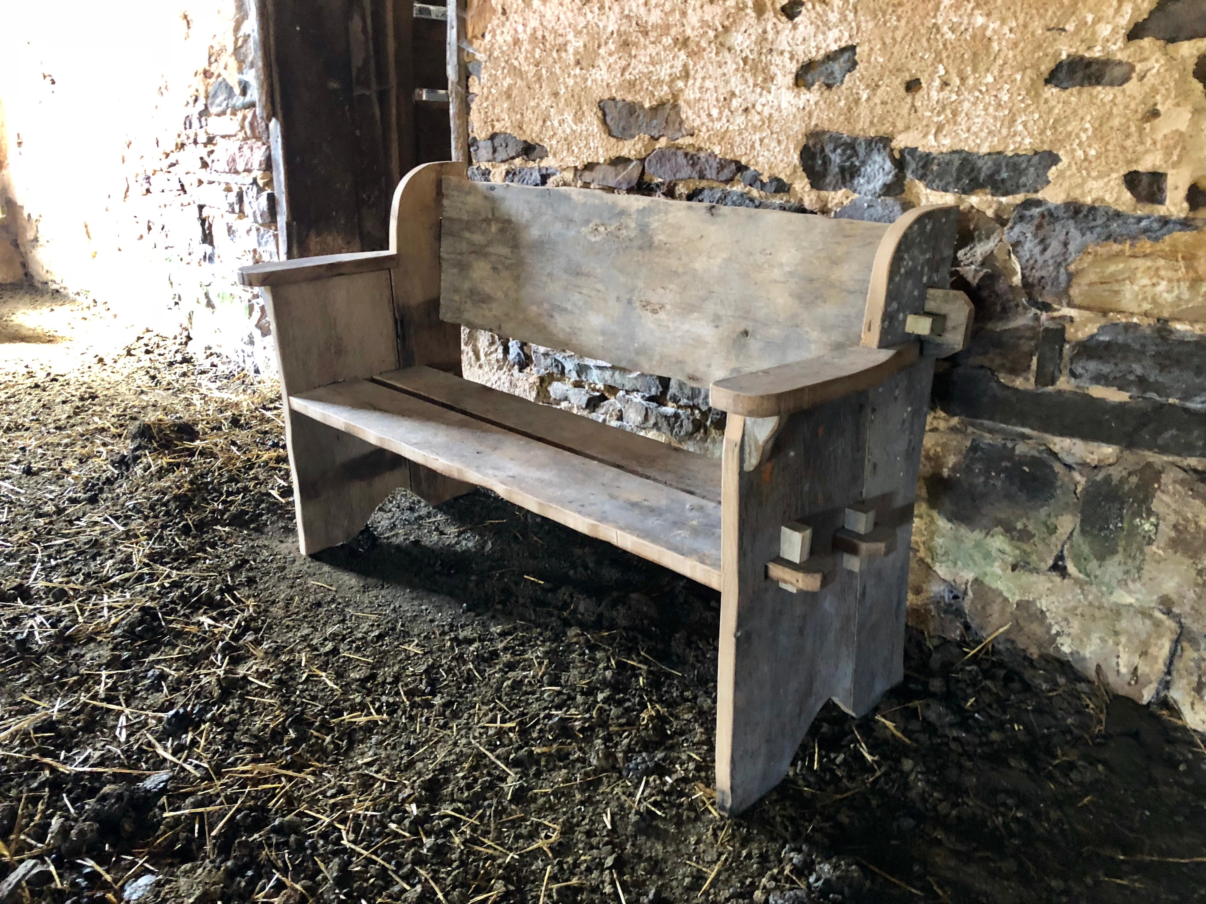 Rustic Scottish Style Garden Bench For Sale 9