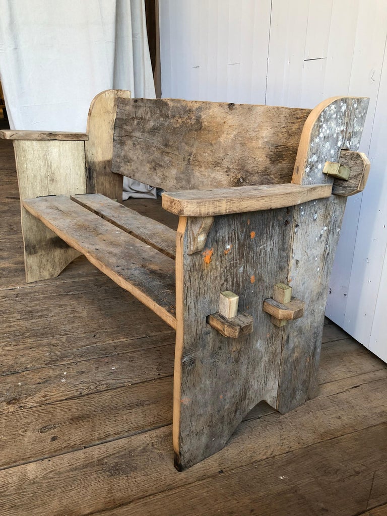 Rustic Scottish Style Garden Bench For Sale at 1stDibs