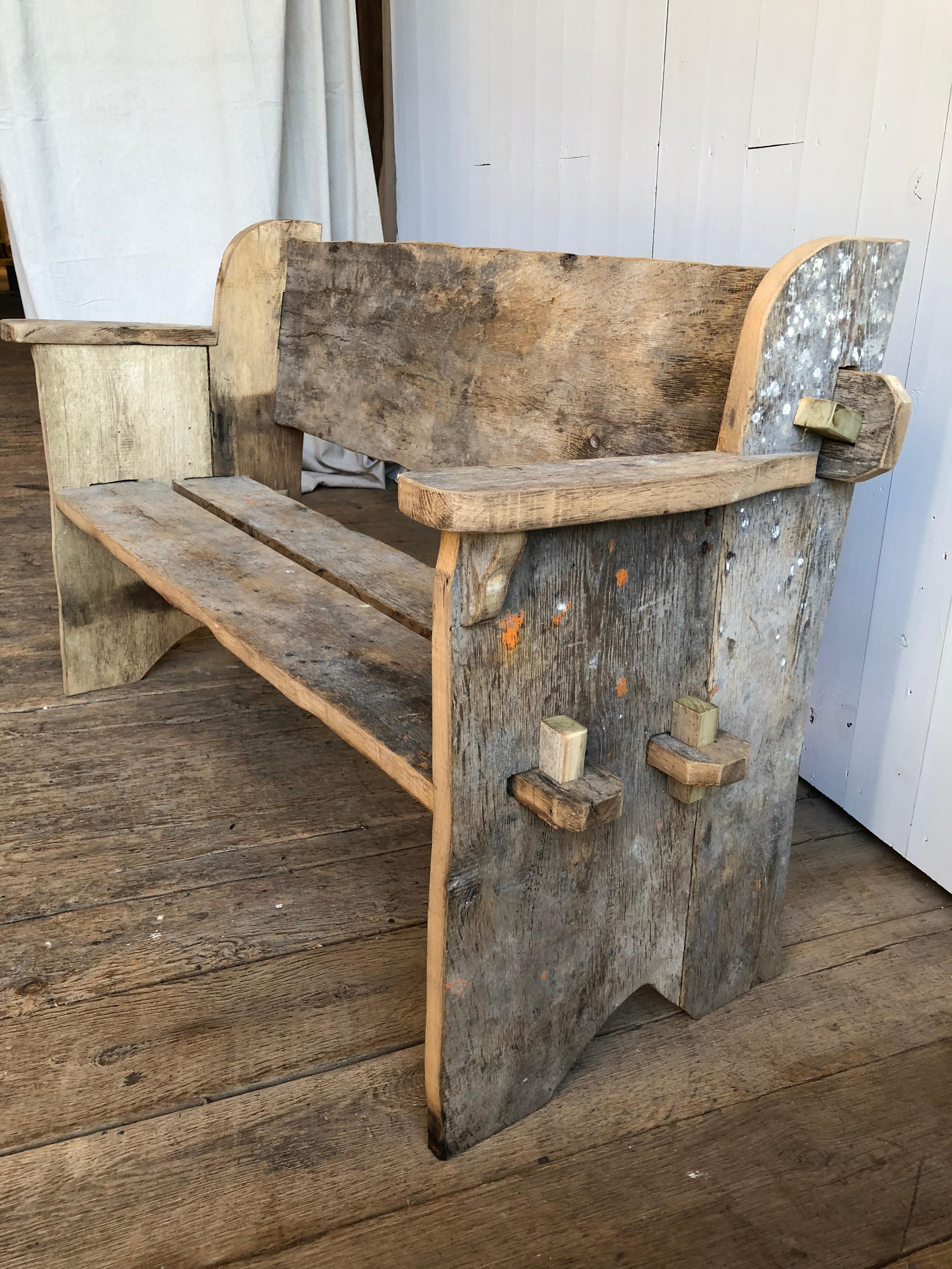 rustic bench outdoor