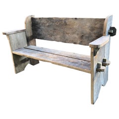 Panchina da giardino rustica in stile scozzese
