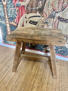 Rustic scrubbed oak console table