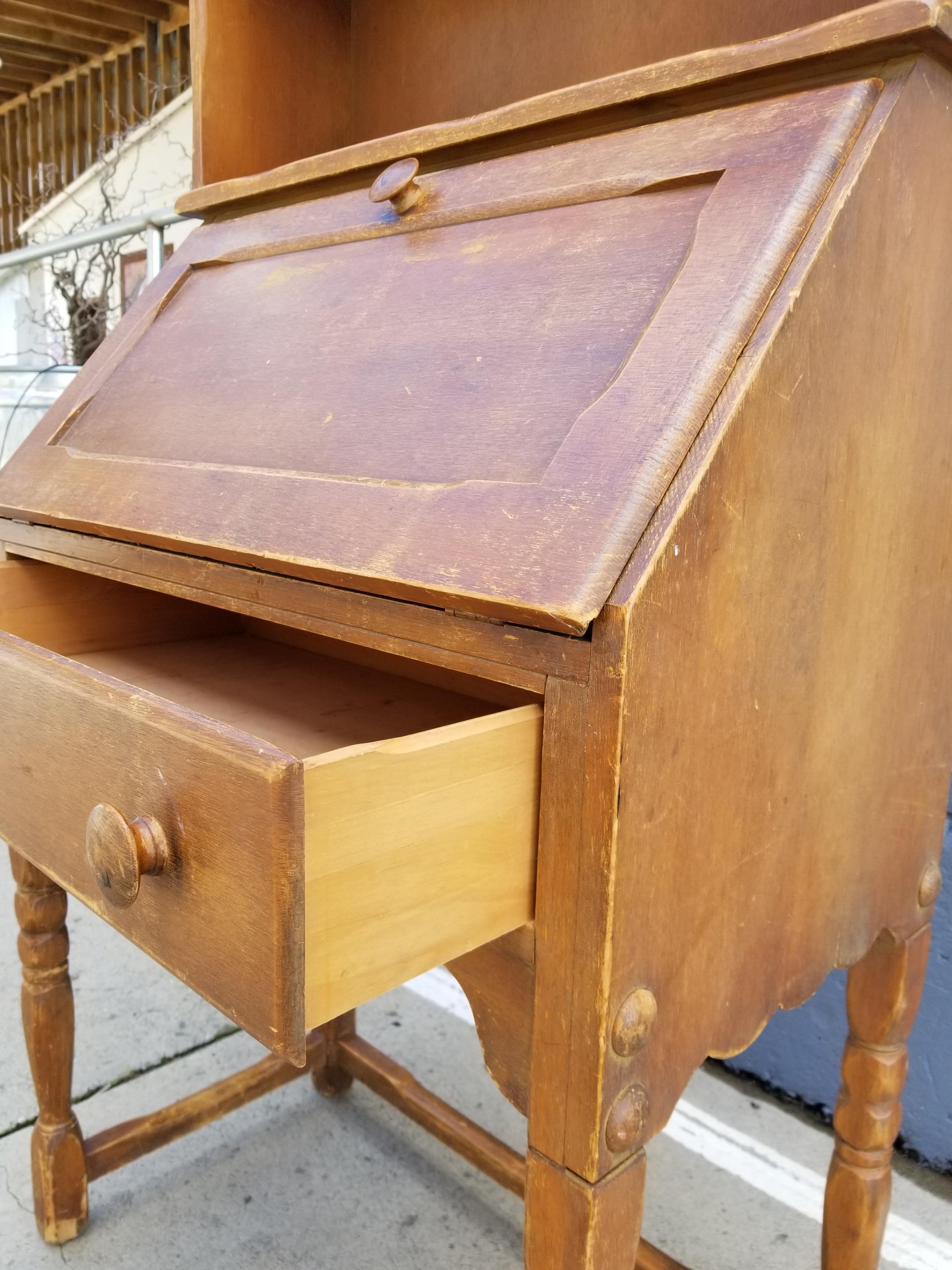 Wood Rustic Secretary Desk by Monterey Furniture
