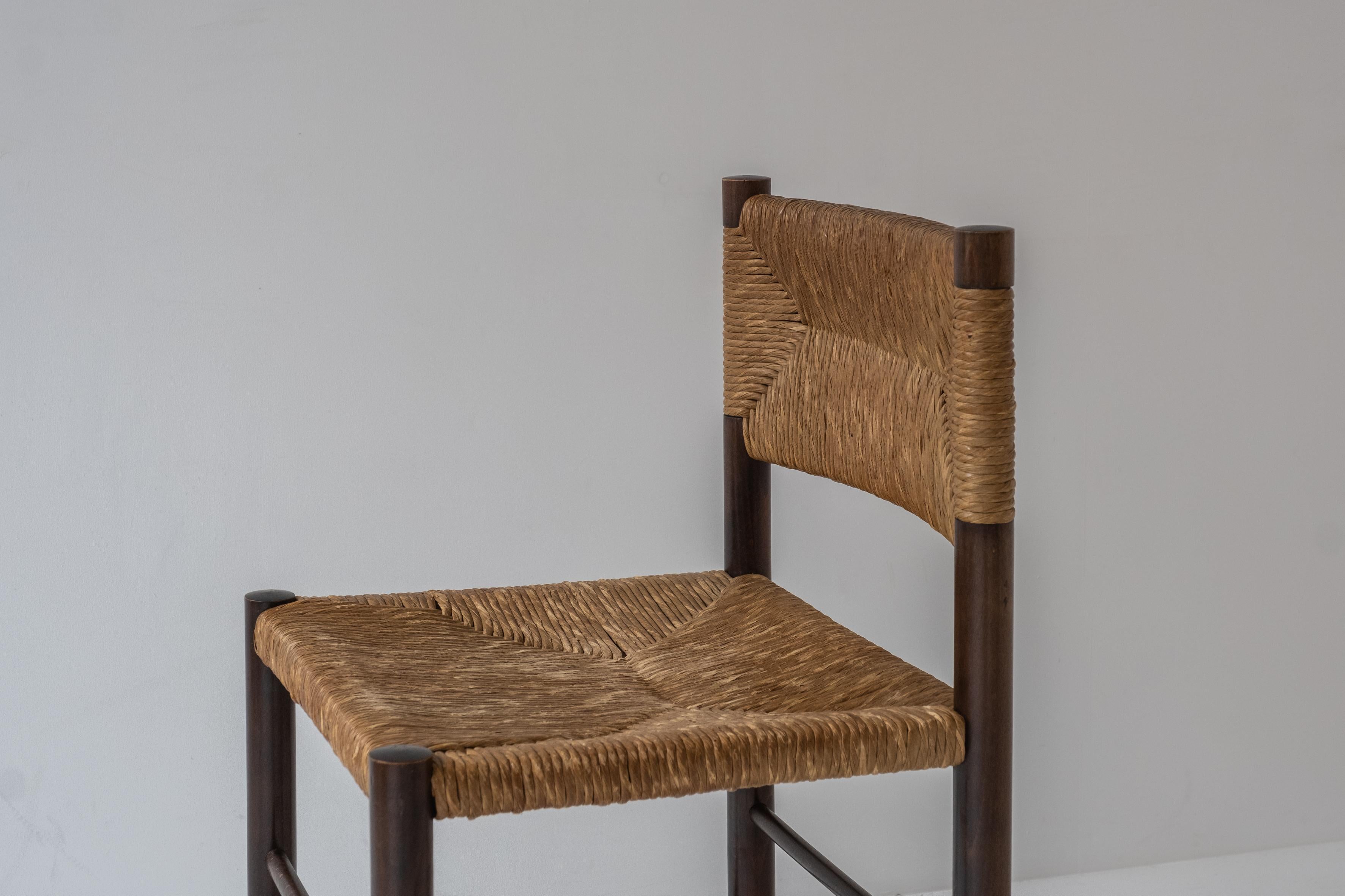 Rustic Set Dining Chairs in the Manner of Charlotte Perriand, France 1960’s 5