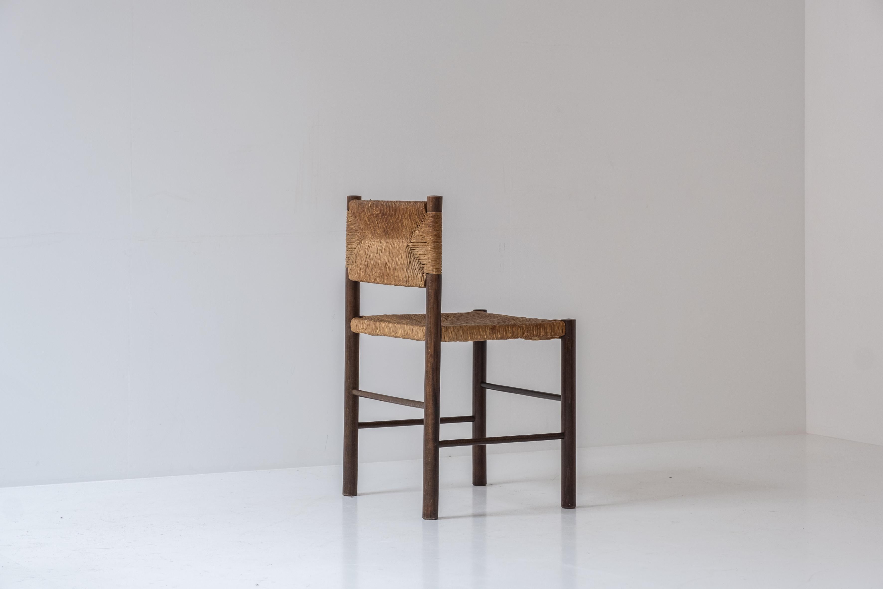 Rustic Set Dining Chairs in the Manner of Charlotte Perriand, France 1960’s 1