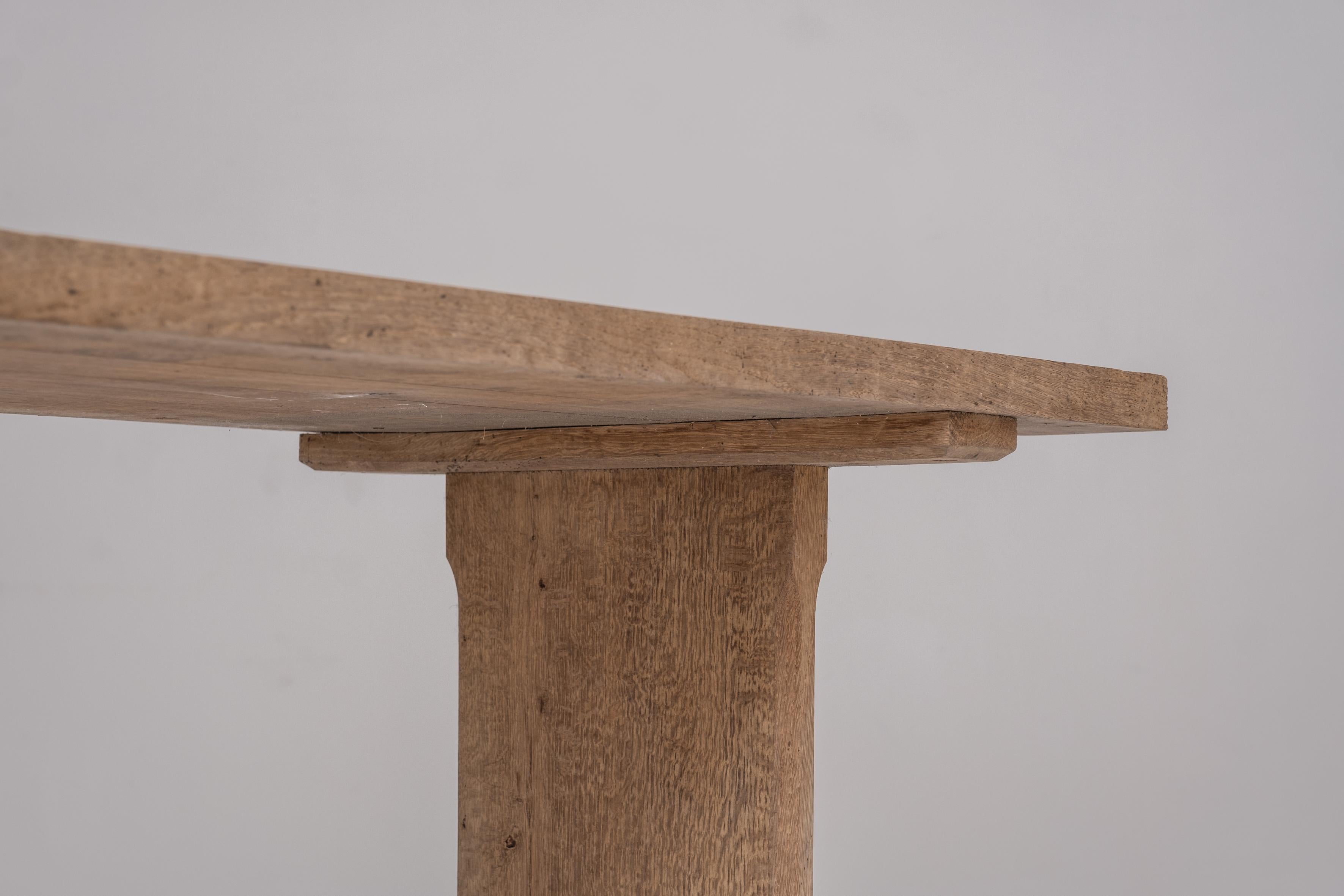 Rustic Side Table in Elm from France, 1950s For Sale 1
