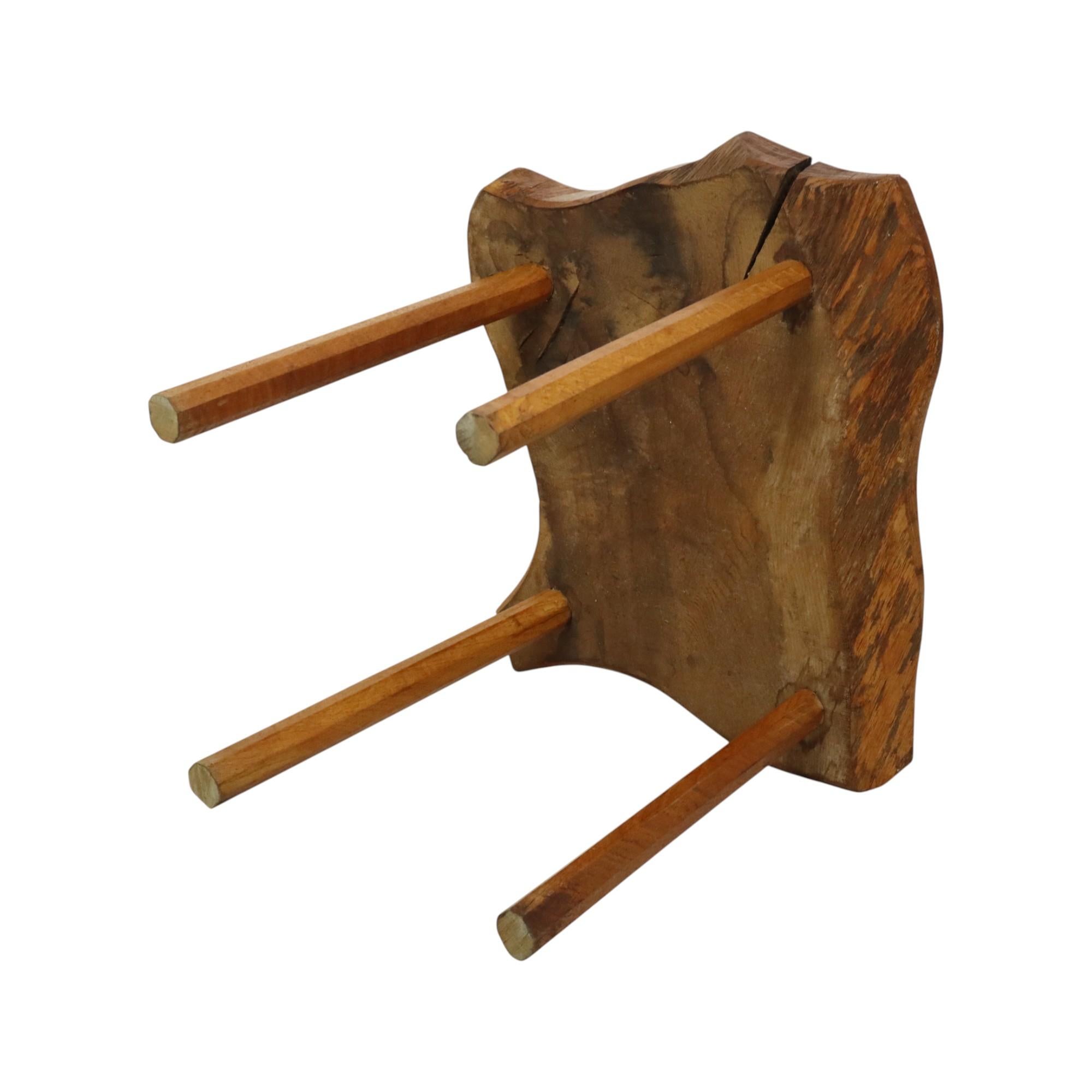 Table d'appoint rustique Root Wood Tree Trunk Brutalist 54cm en vente 3