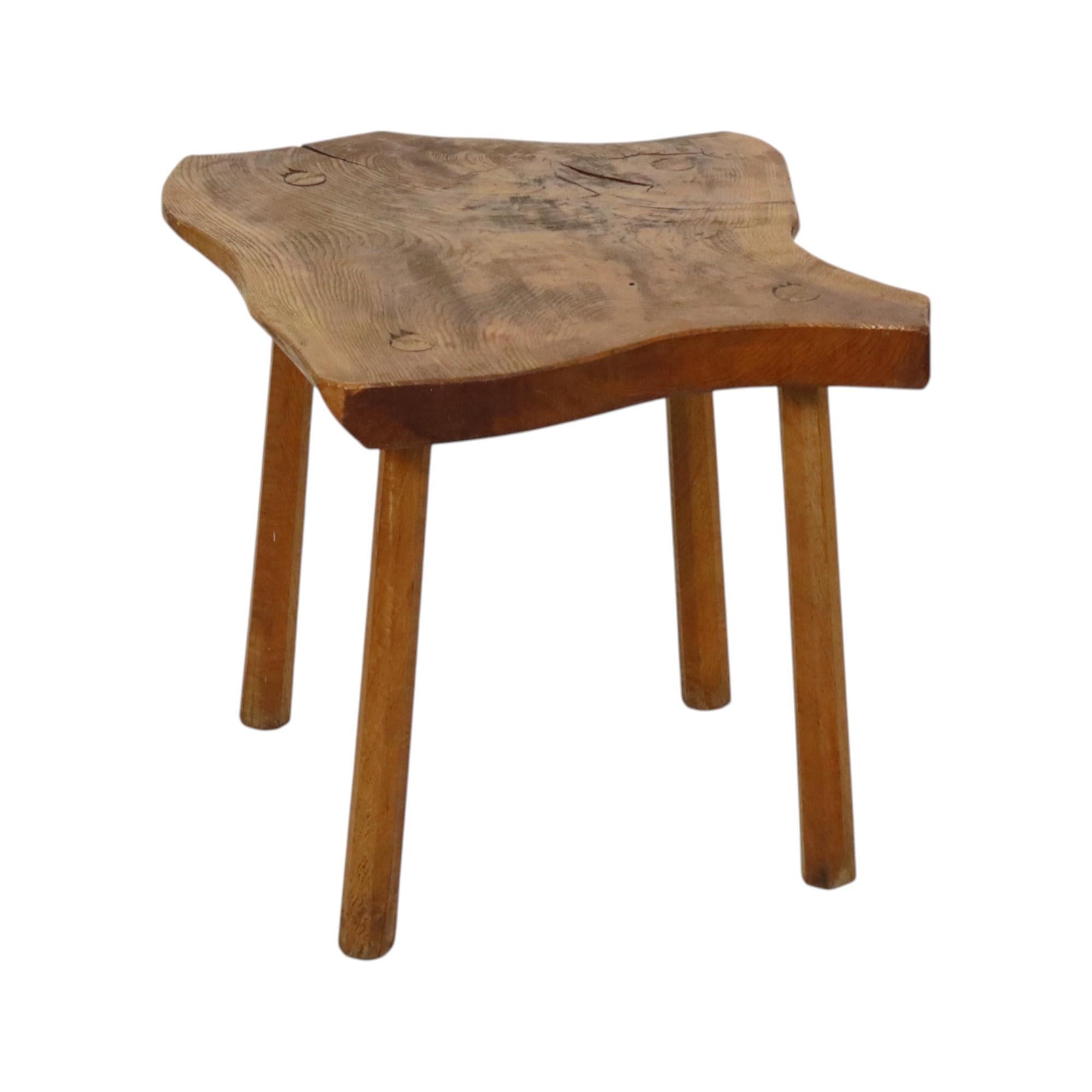 Fait main Table d'appoint rustique Root Wood Tree Trunk Brutalist 54cm en vente