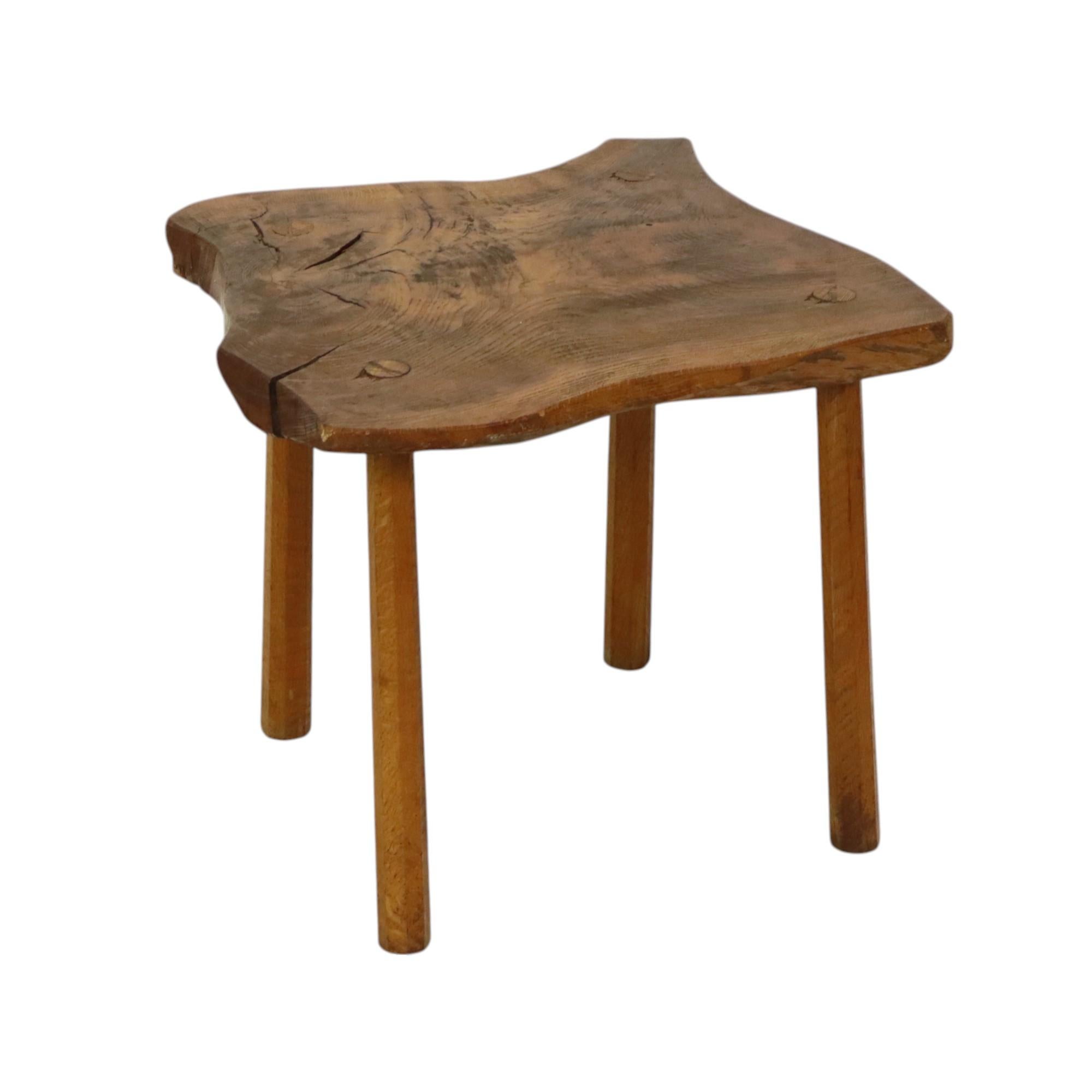 Fin du 20e siècle Table d'appoint rustique Root Wood Tree Trunk Brutalist 54cm en vente