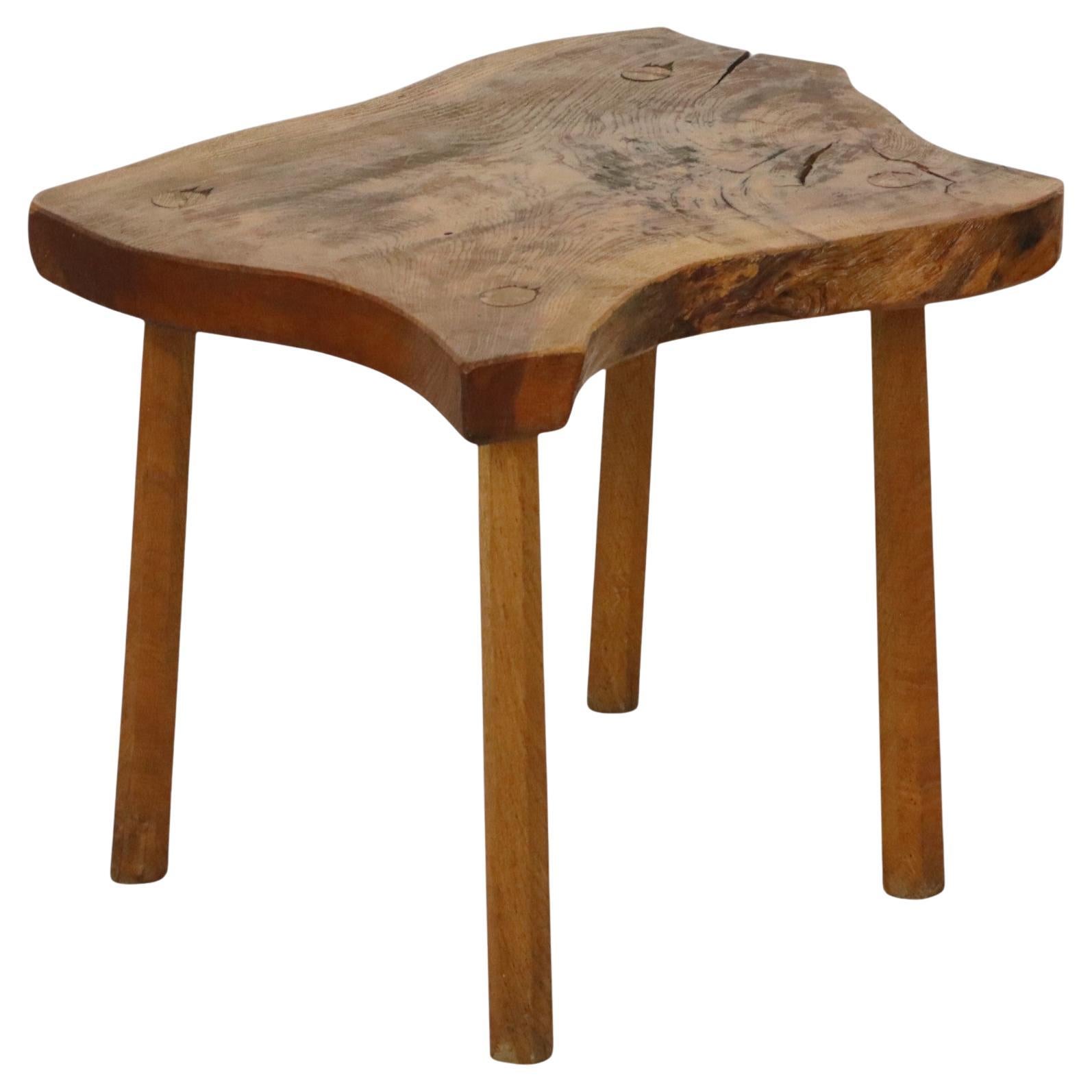 Rustic Side Table Root Wood Tree Trunk Brutalist 54cm