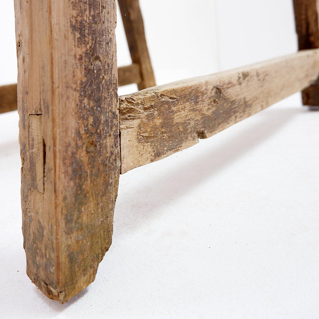 Rustic side table with drawer For Sale 8