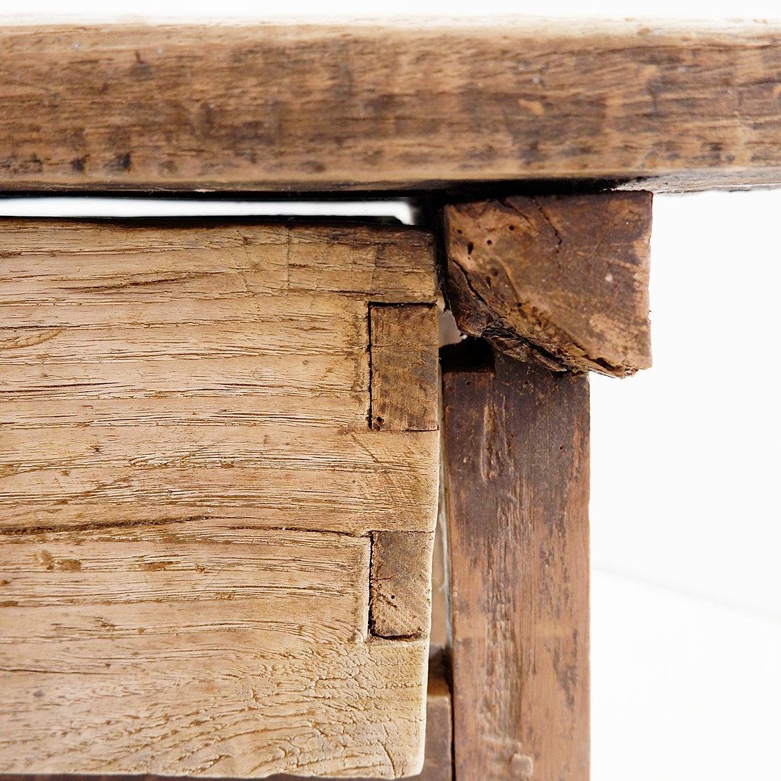 Rustic side table with drawer For Sale 9