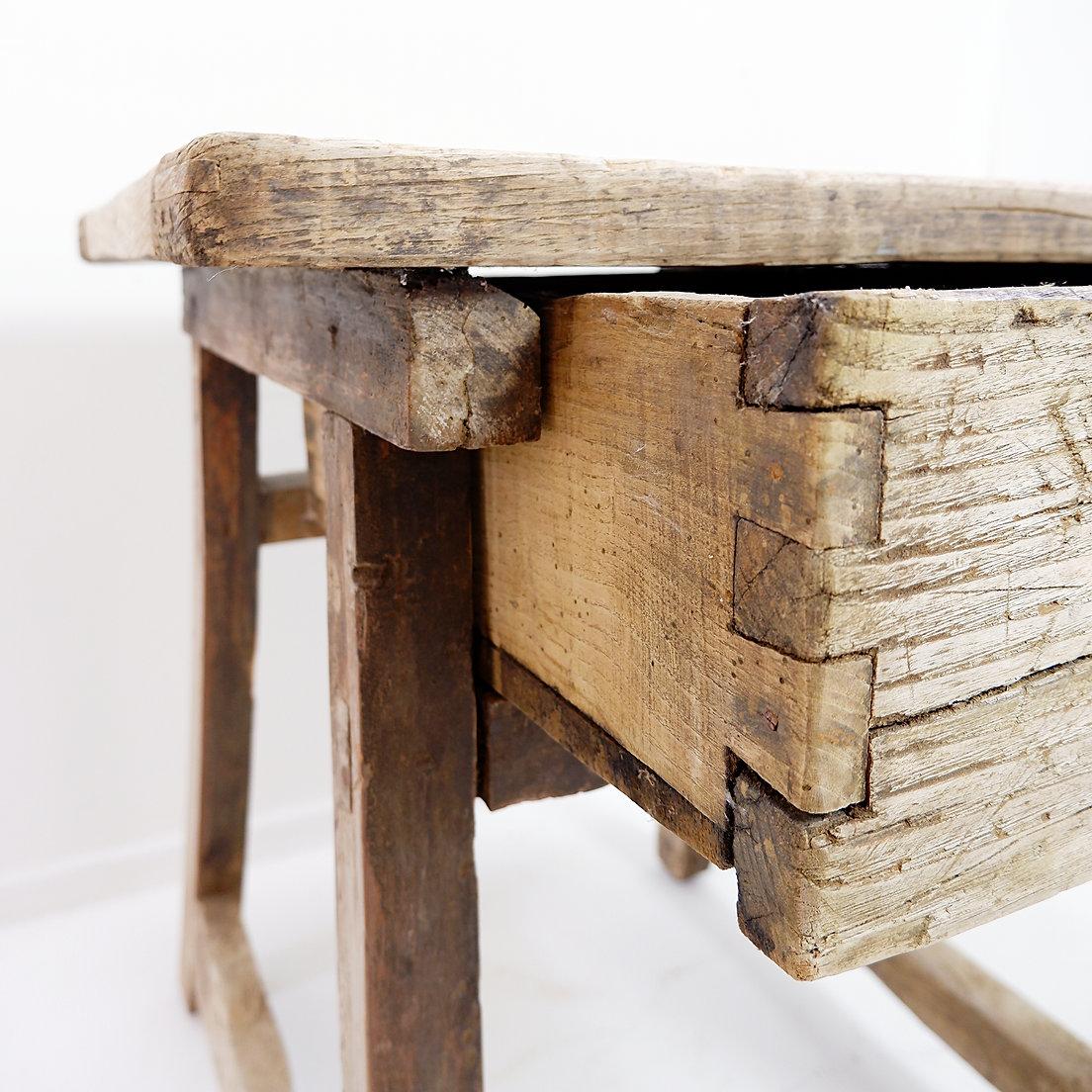 Rustic side table with drawer For Sale 1