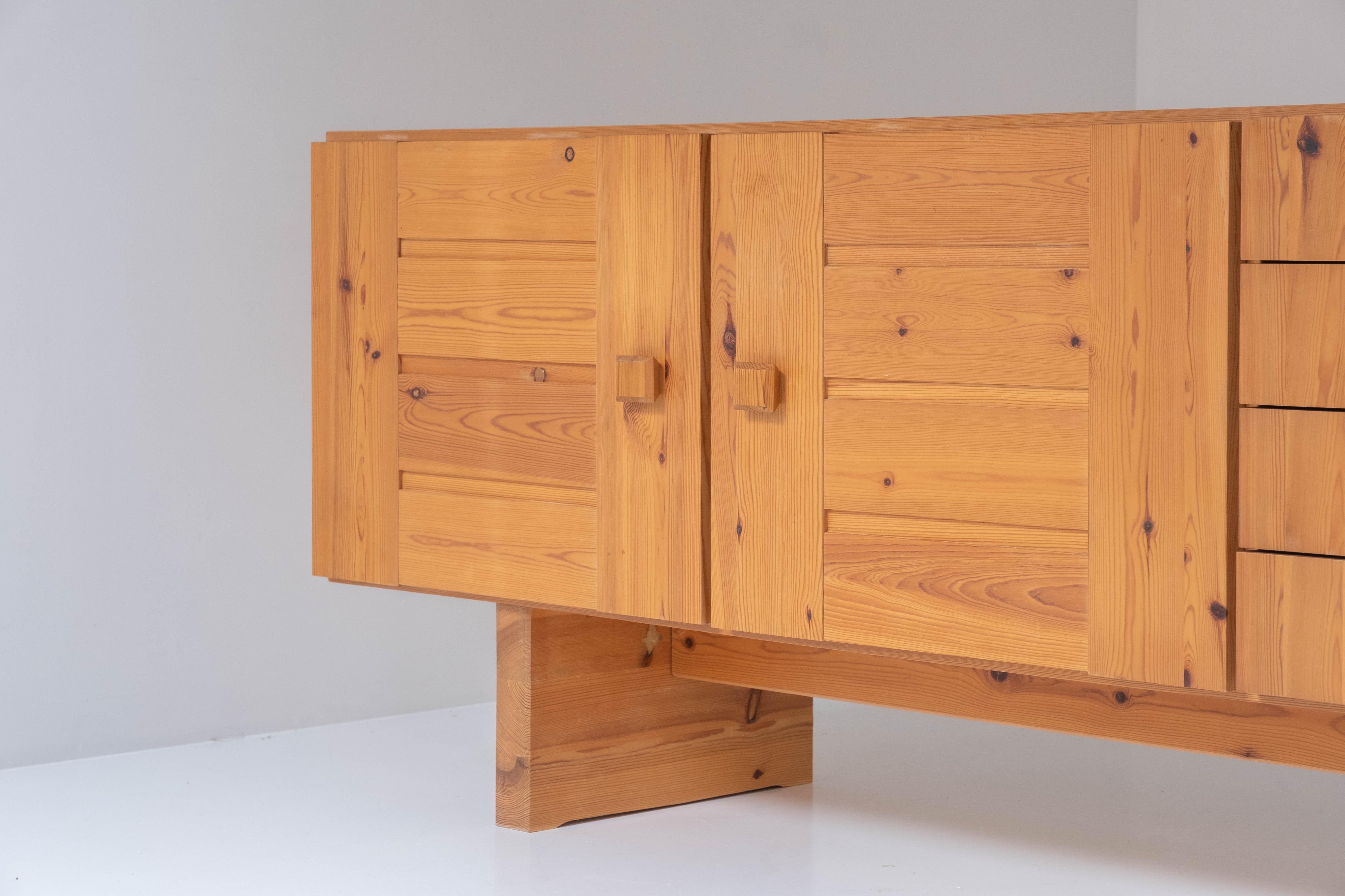 Rustic Sideboard in Pine from Denmark, 1960s 4