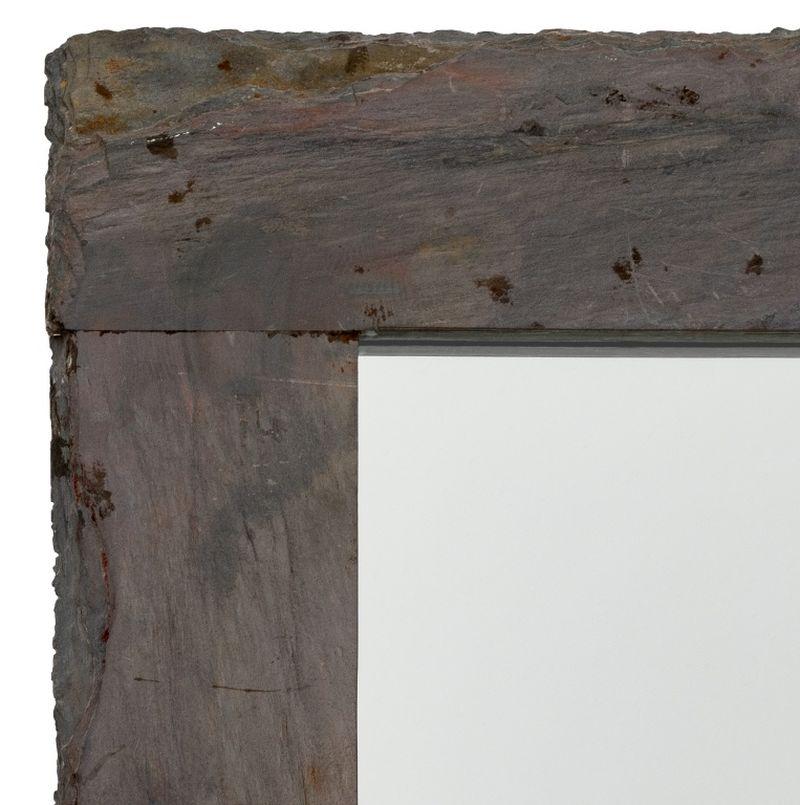 Rustic Slate Framed Full-Length Mirror In Good Condition For Sale In Astoria, NY