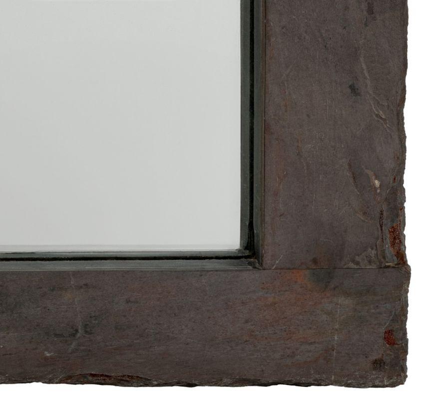 20th Century Rustic Slate Framed Full-Length Mirror For Sale