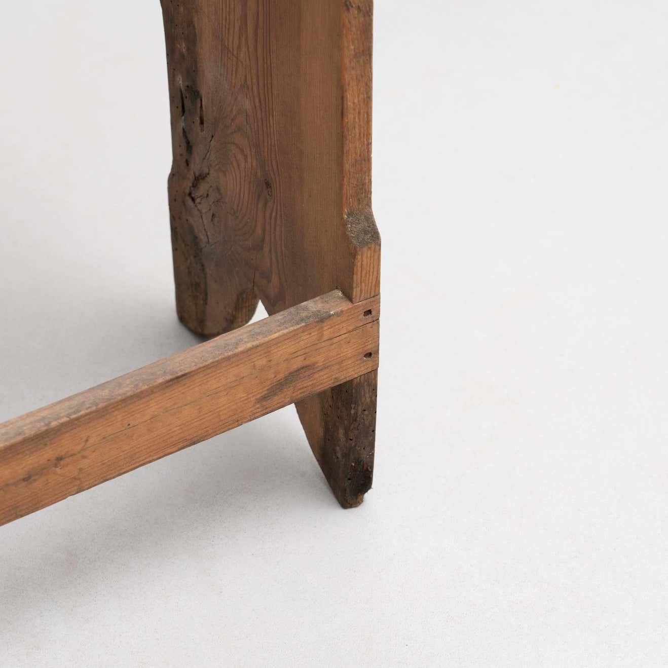 Rustic Small Wood Bench, circa 1920 7