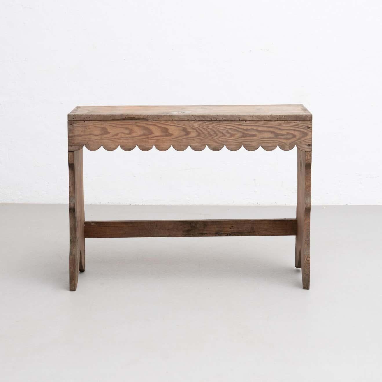 Rustic Small Wood Bench, circa 1920 8