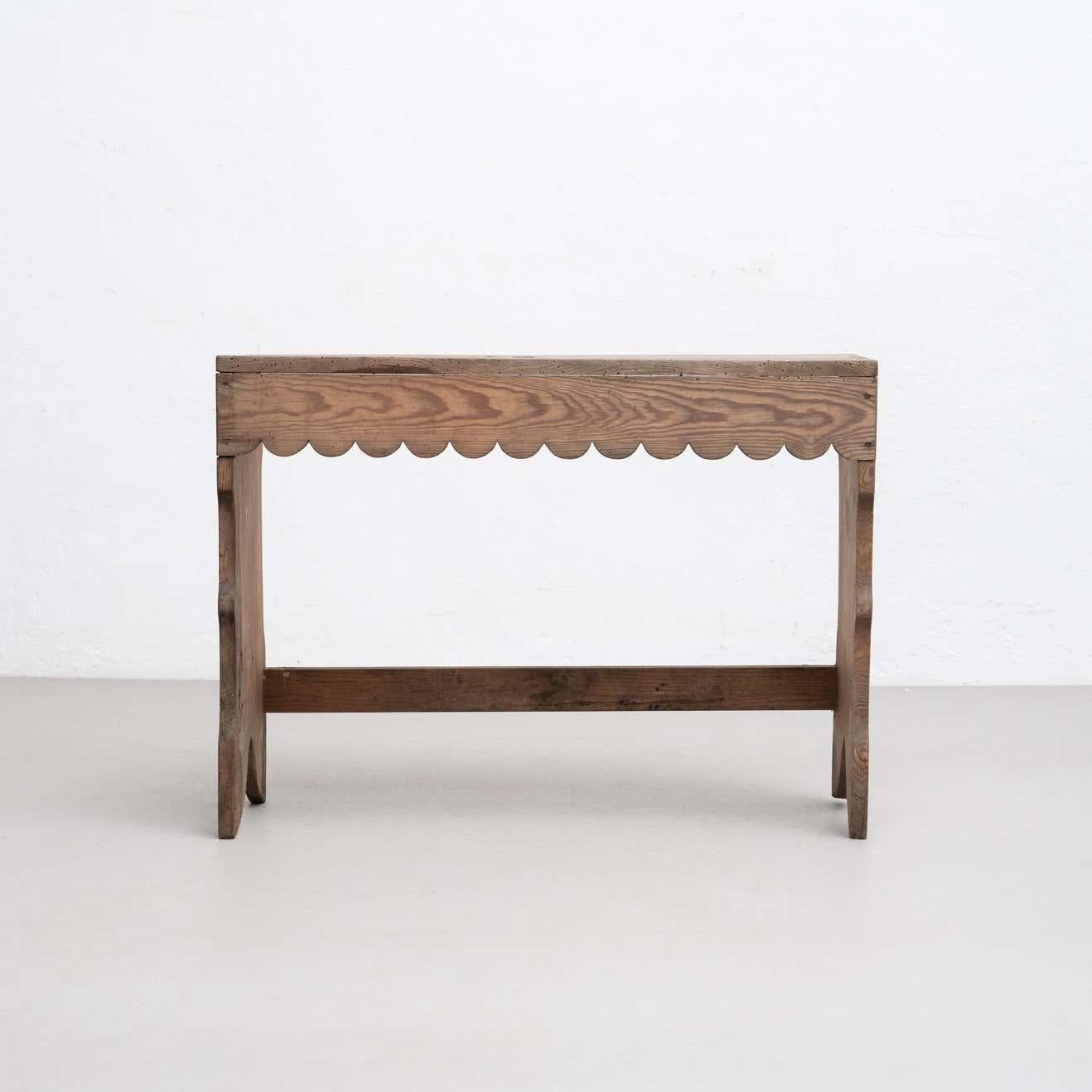 Rustic Small Wood Bench, circa 1920 10