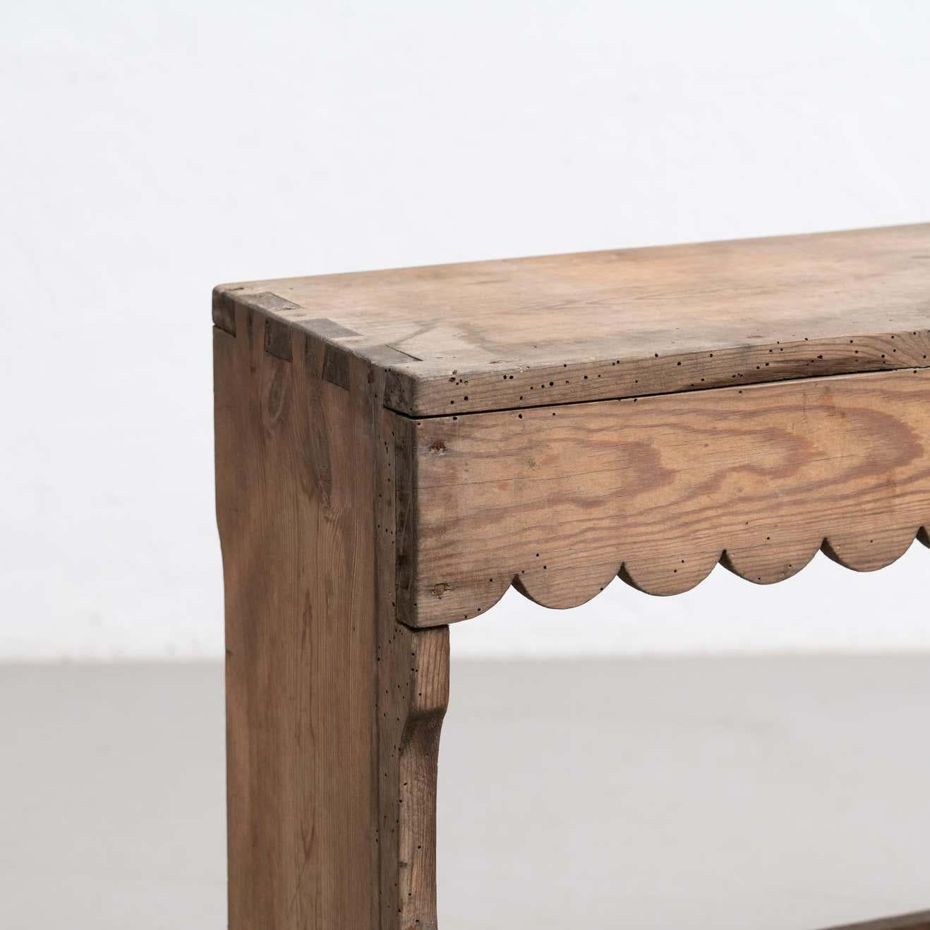 Rustic Small Wood Bench, circa 1920 2