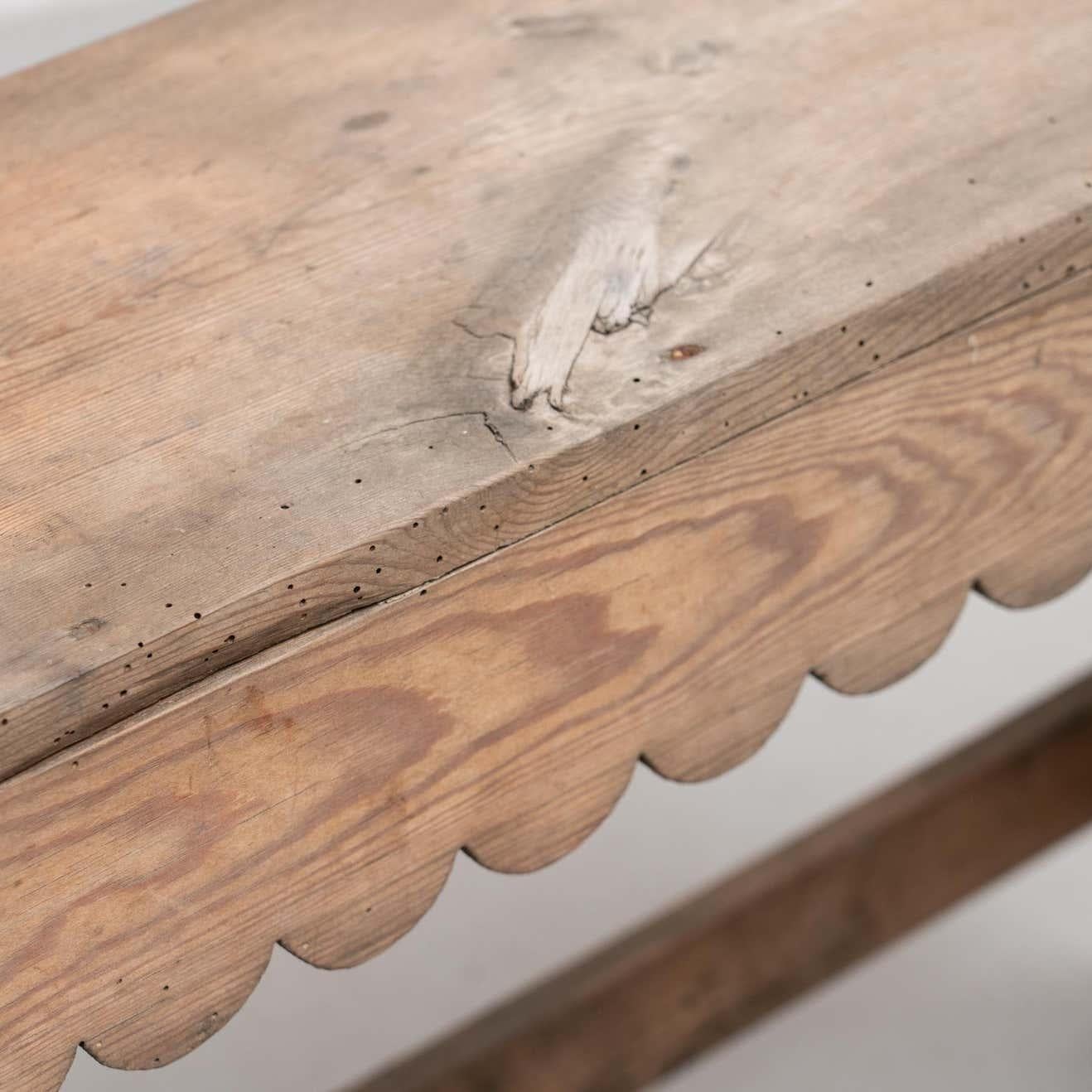 Rustic Small Wood Bench, circa 1920 3