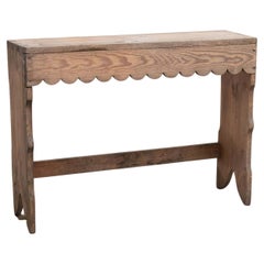 Rustic Small Wood Bench, circa 1920