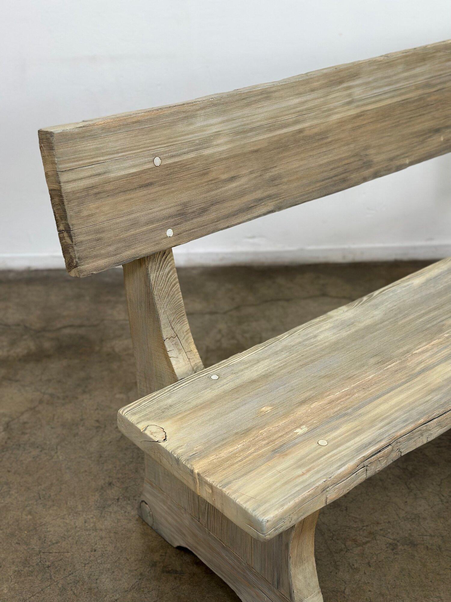 rustic oak bench