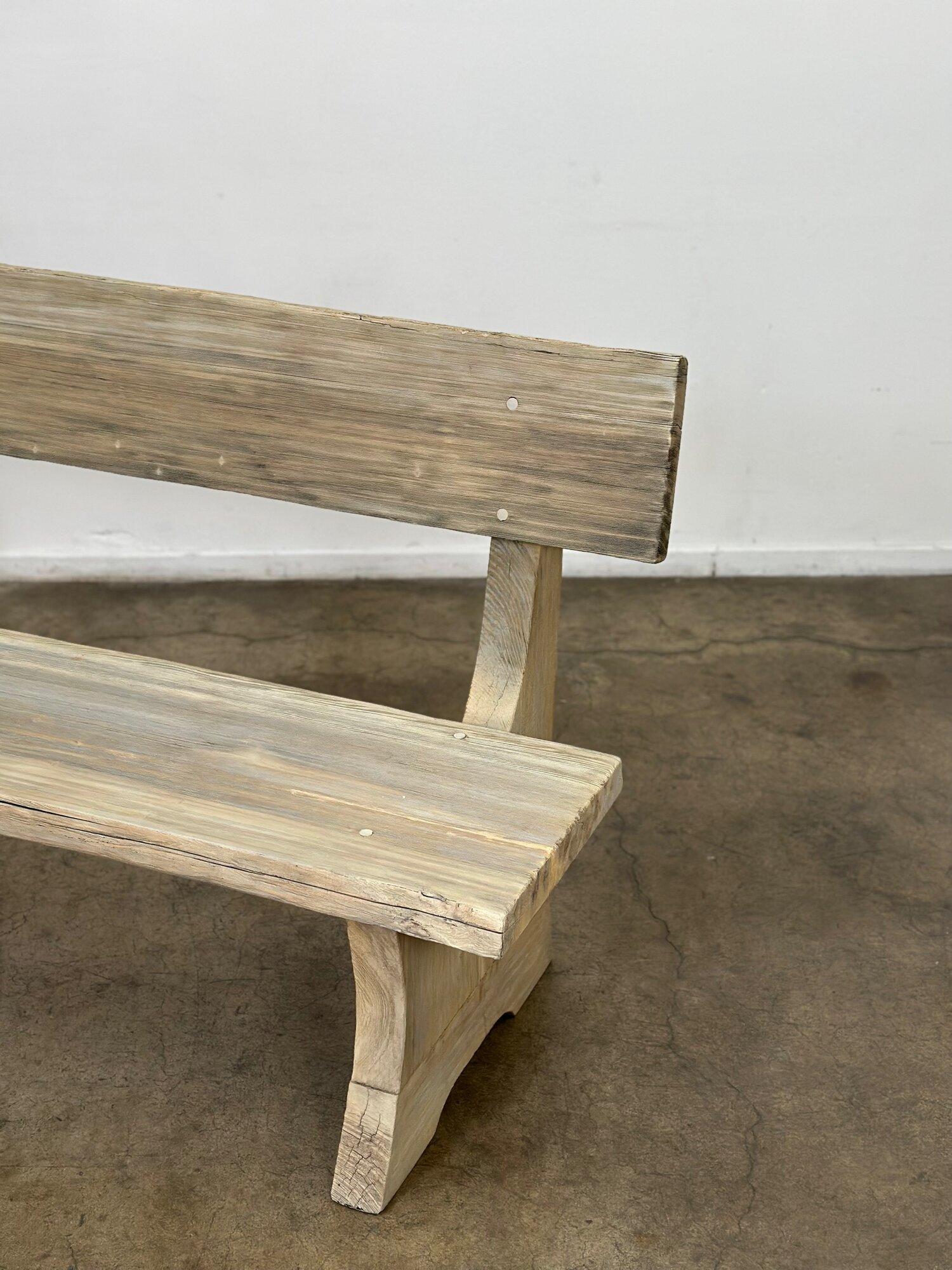Rustic Solid oak benches -sold separately In Good Condition For Sale In Los Angeles, CA