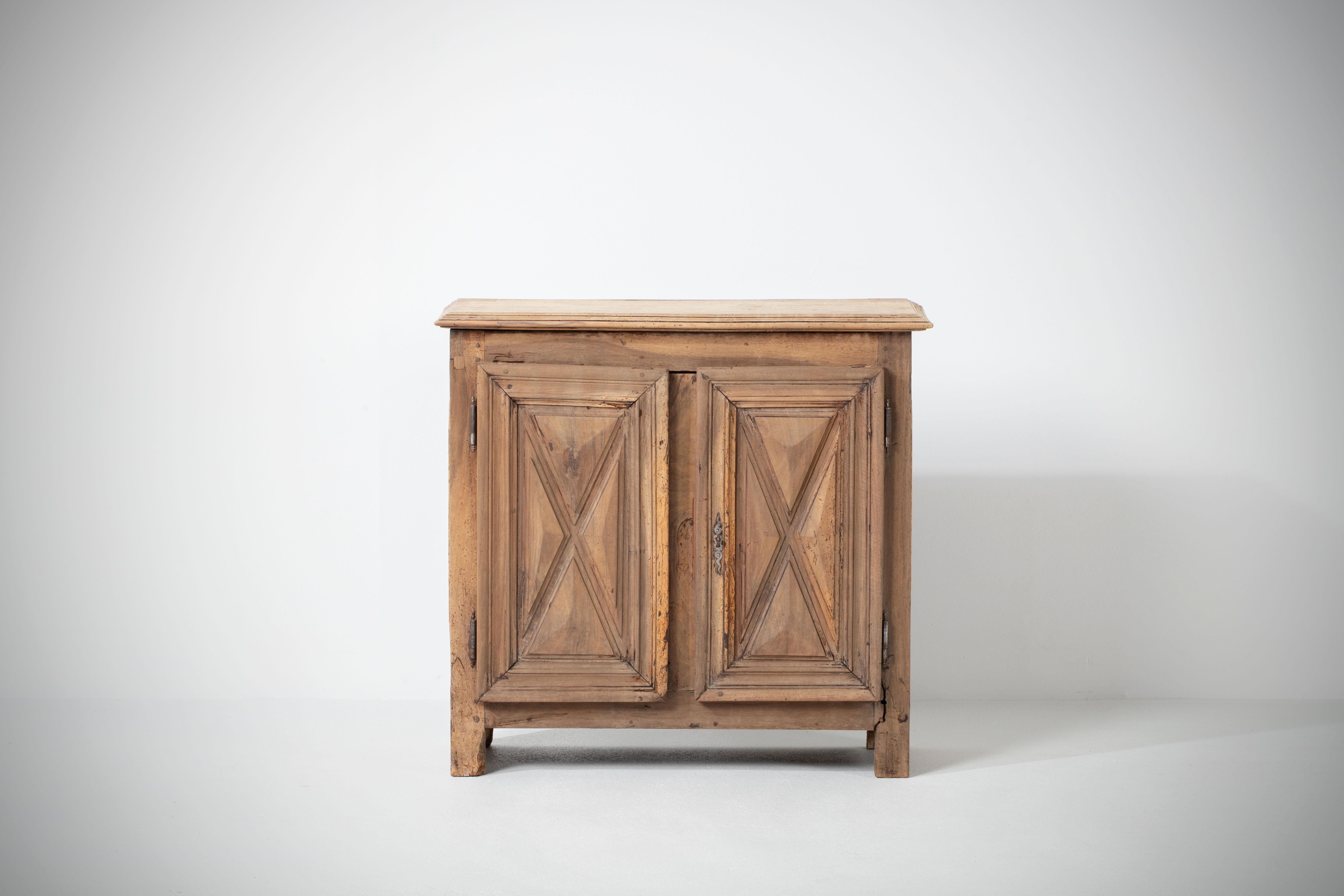Rustic Solid Oak Cabinet, France, 1920s 6