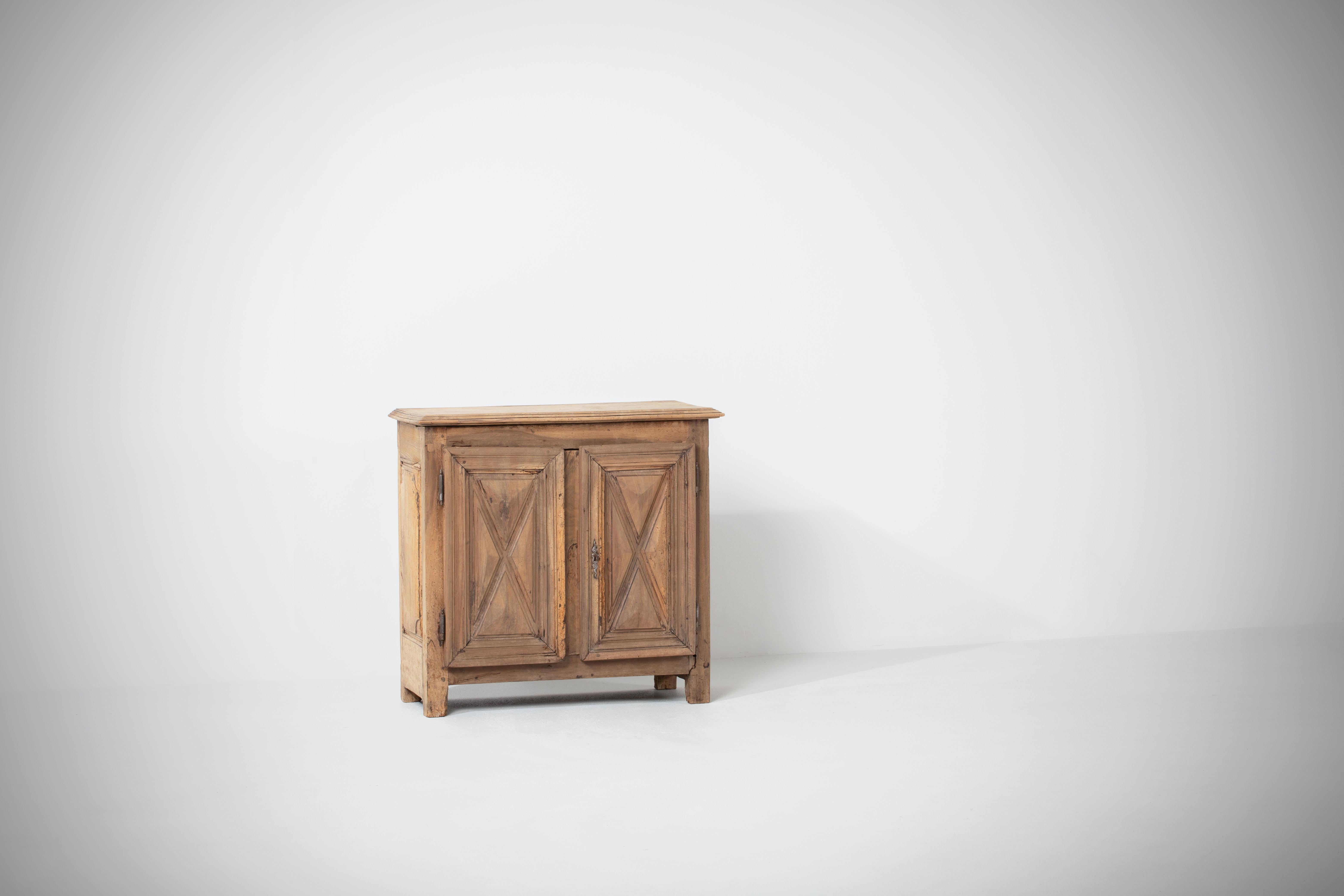 Rustic Solid Oak Cabinet, France, 1920s 7