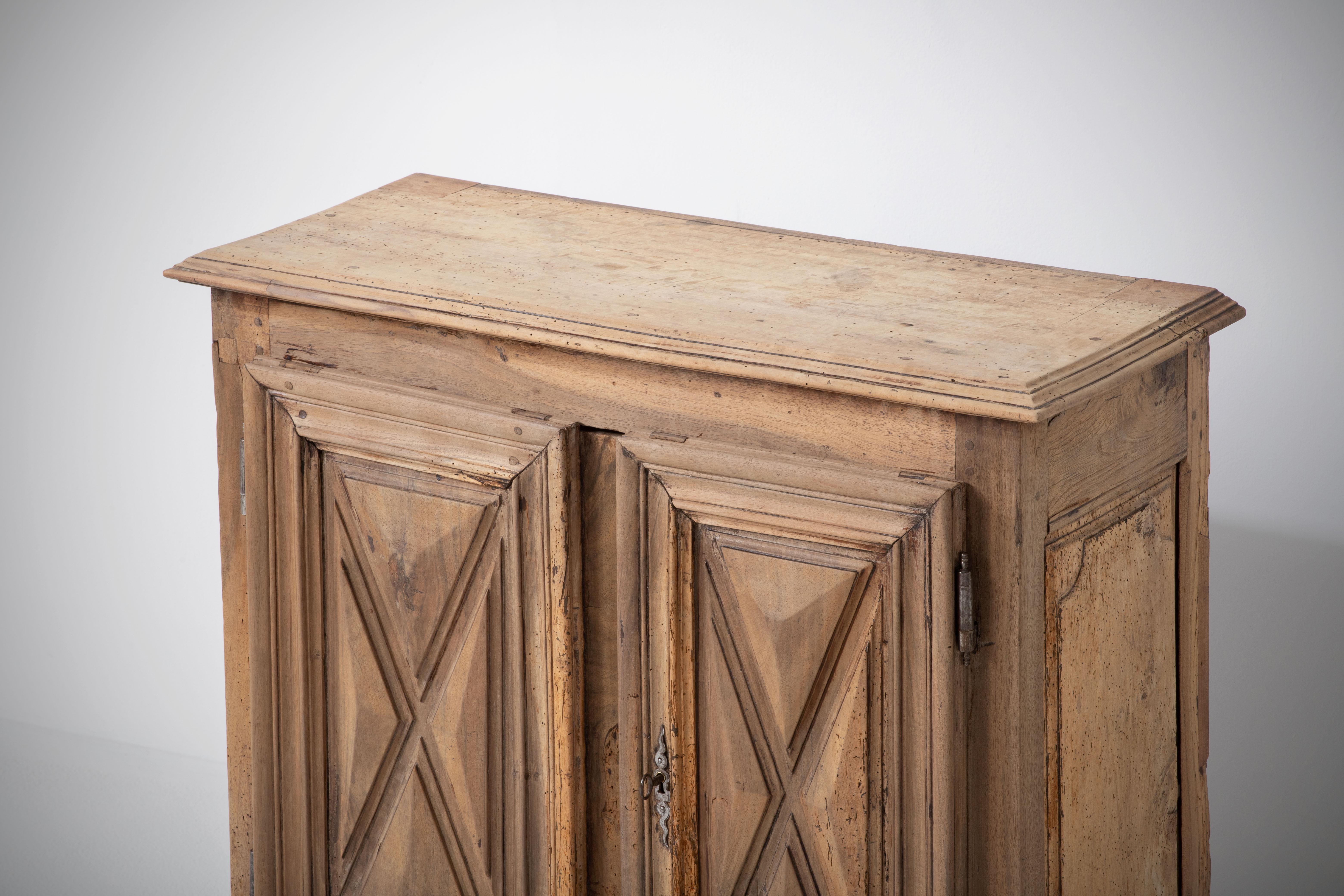 Rustic Solid Oak Cabinet, France, 1920s 1