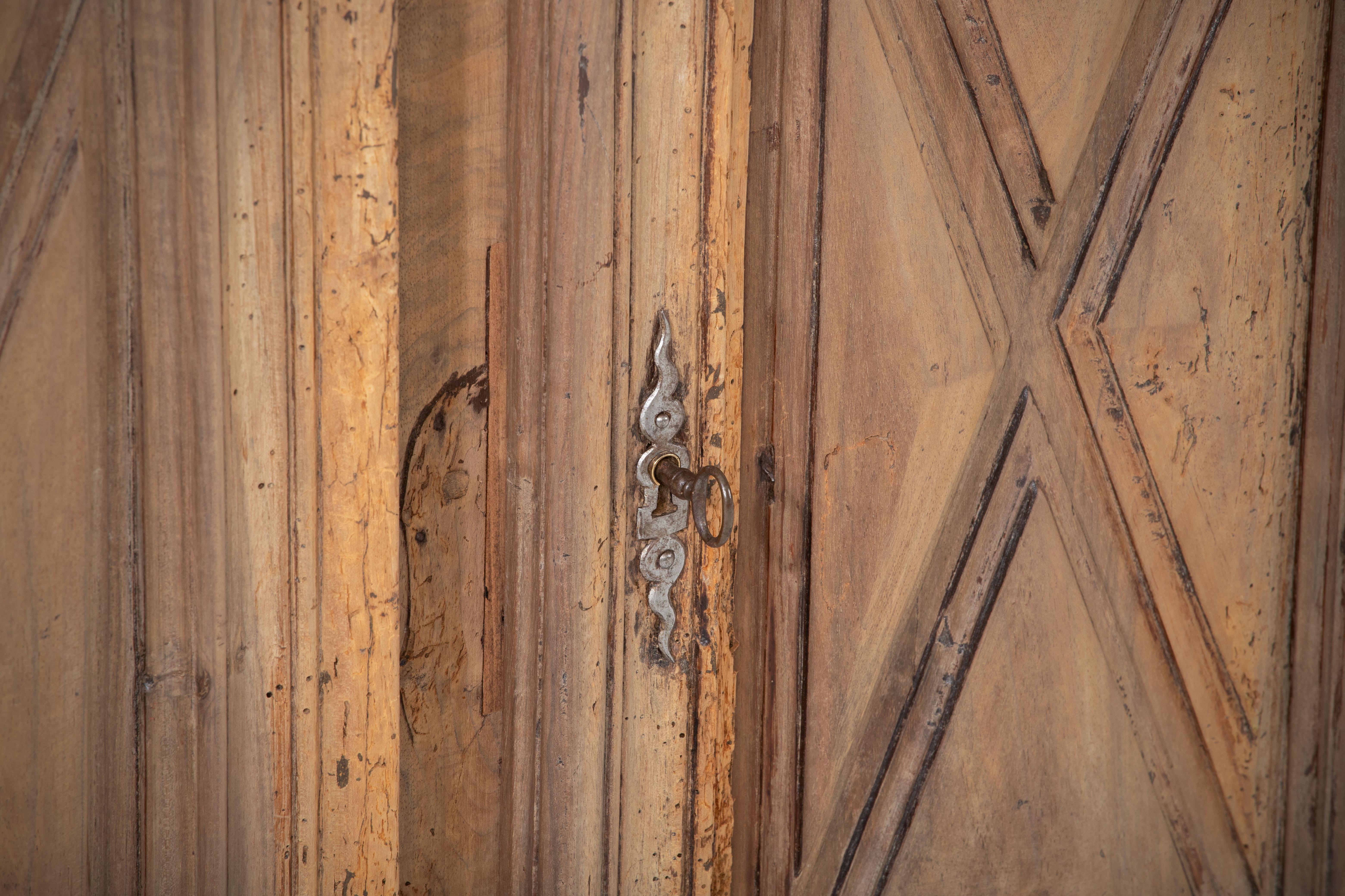 Rustic Solid Oak Cabinet, France, 1920s 3