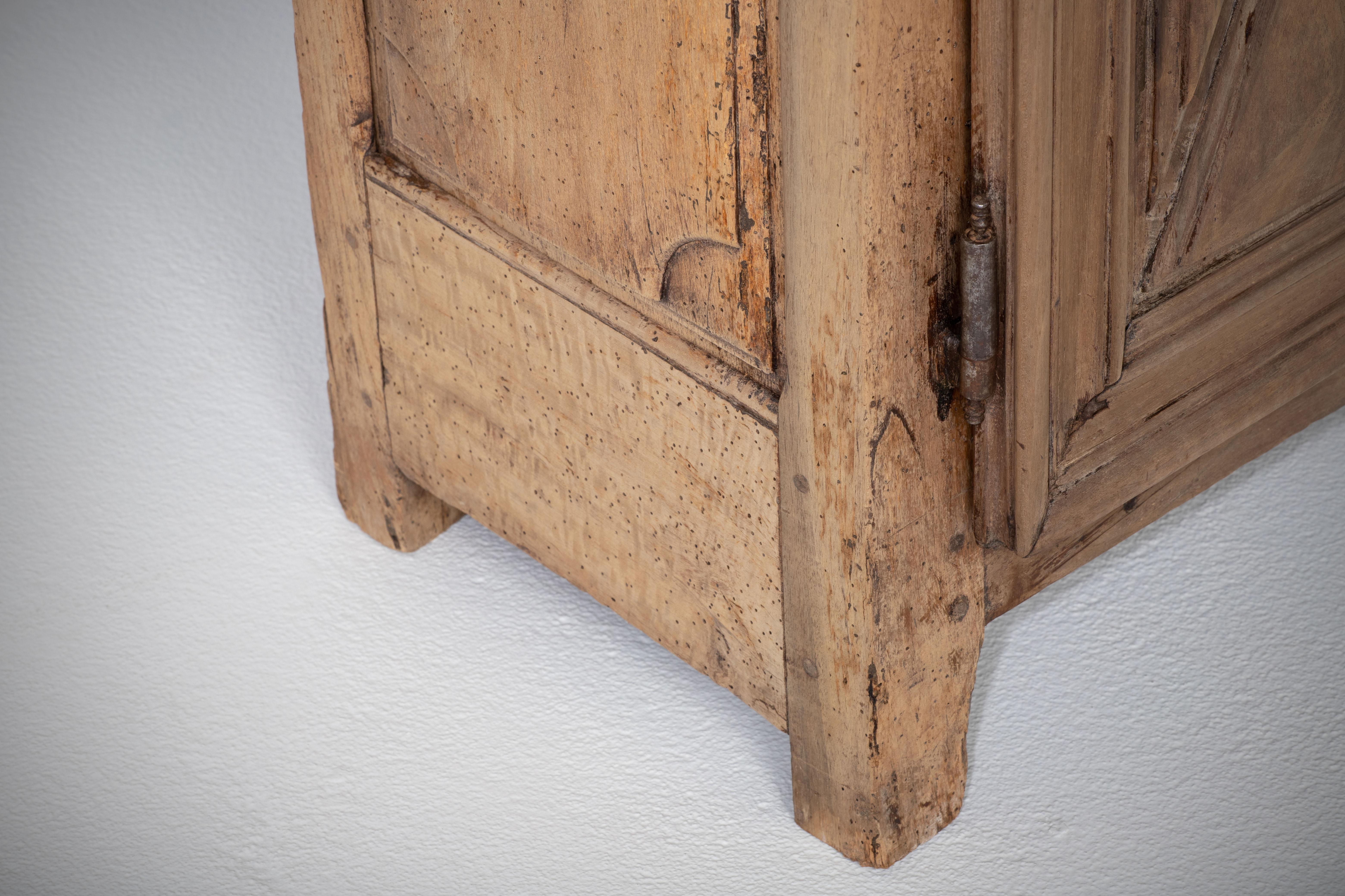 Rustic Solid Oak Cabinet, France, 1920s 4