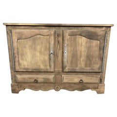 Rustic solid oak low buffet with aerosanded finish