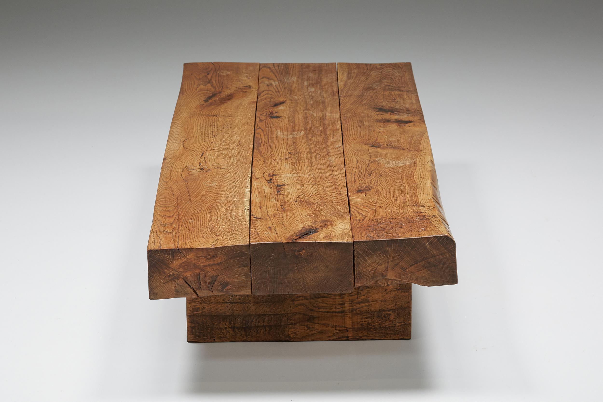 European Rustic Solid Wood Coffee Table