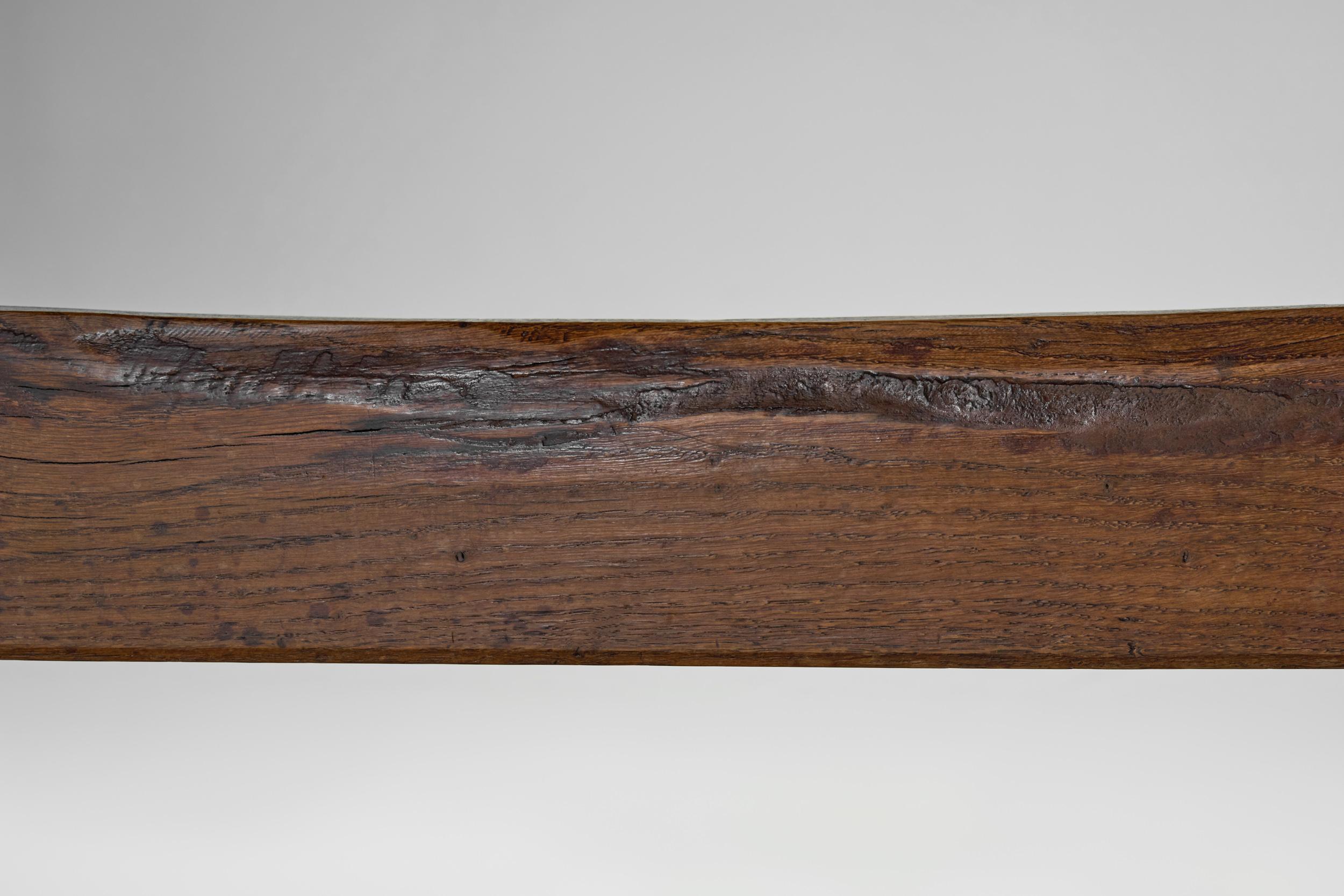 Table basse rustique avec pieds croisés, France 19ème siècle en vente 6