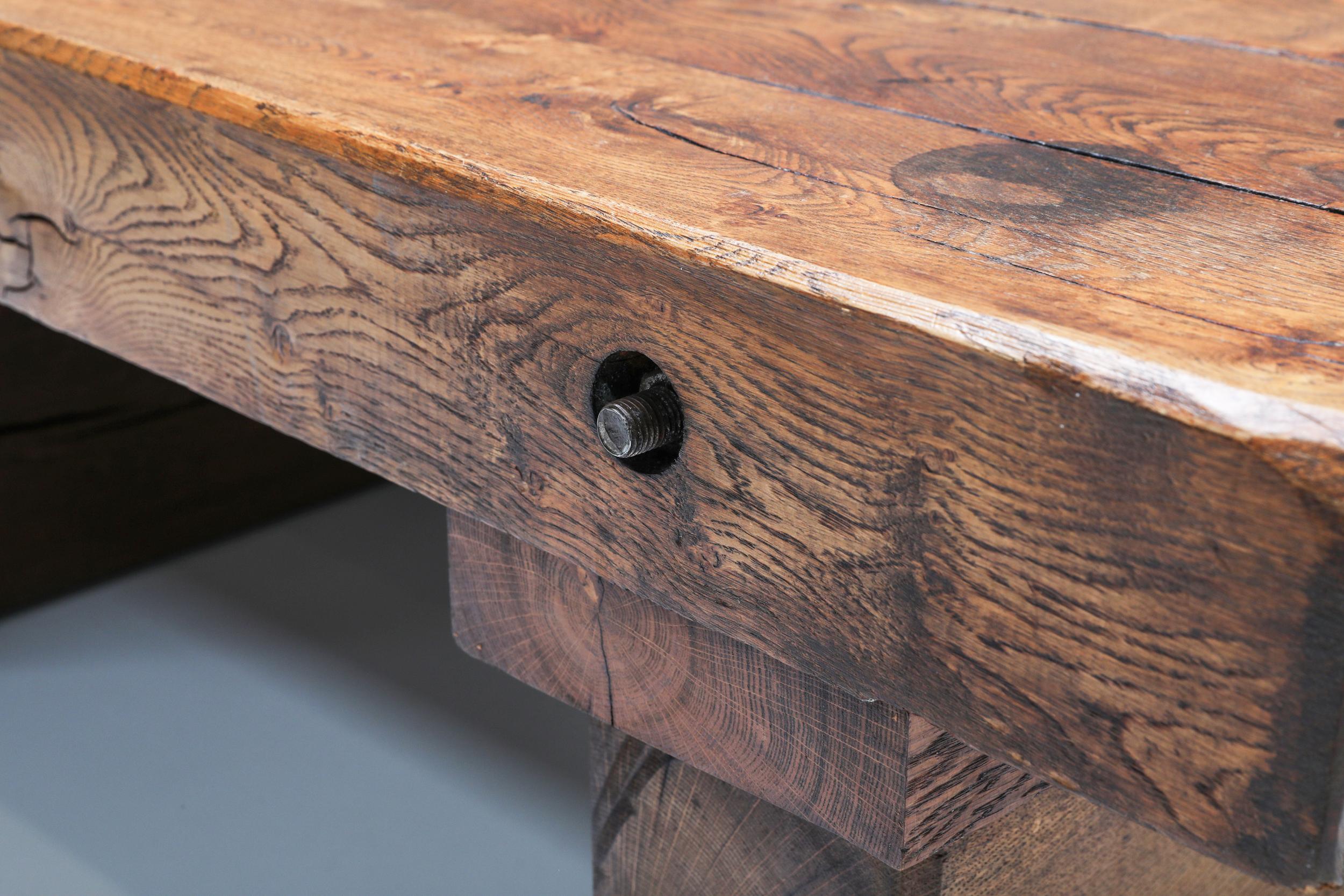Rustic Solid Wood Craftsman Coffee Table 4