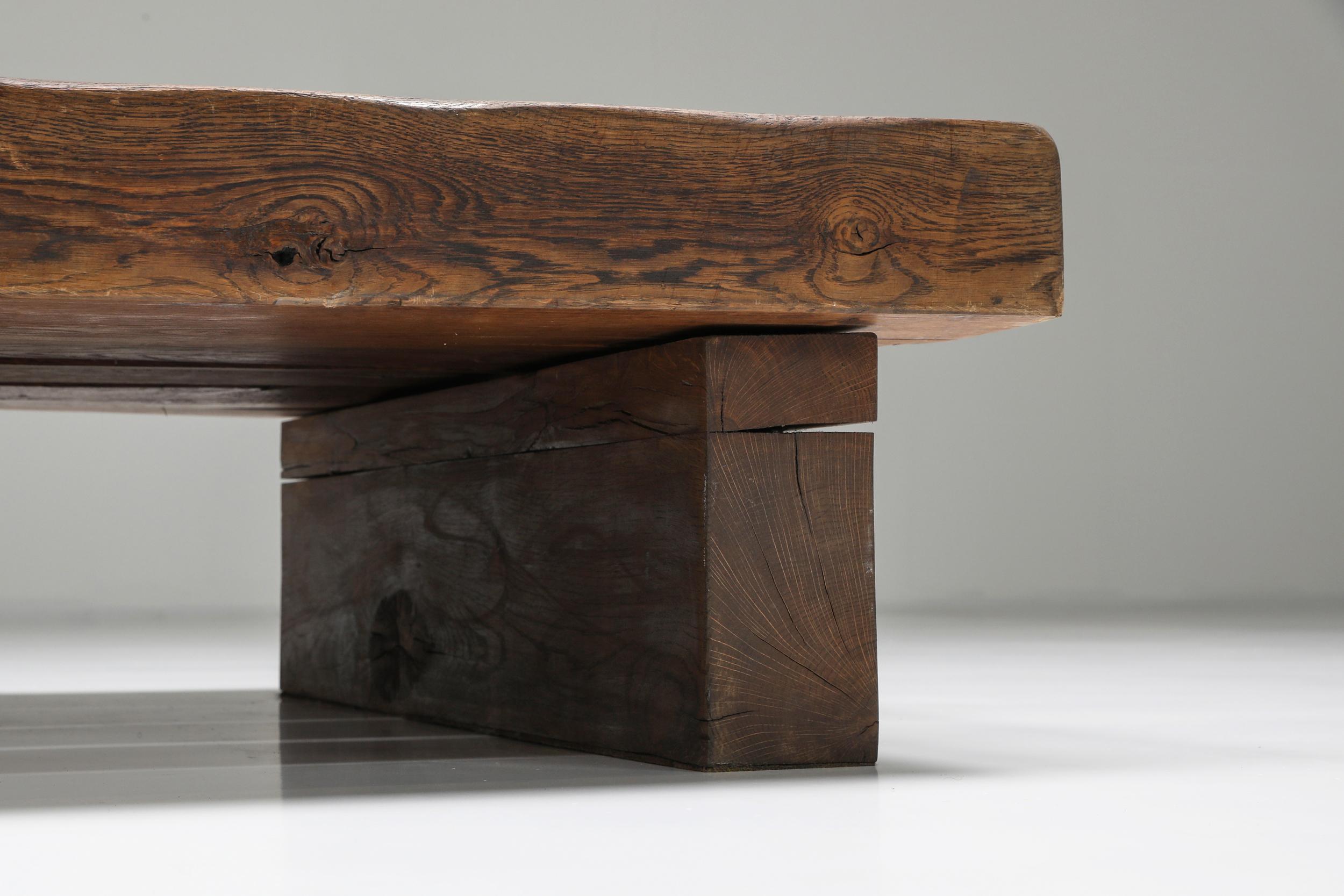 Rustic Solid Wood Craftsman Coffee Table 3