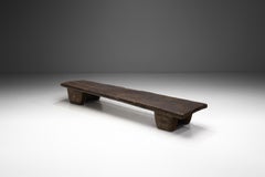 Rustic Solid Wood Naga Coffee Table, India Early 20th Century