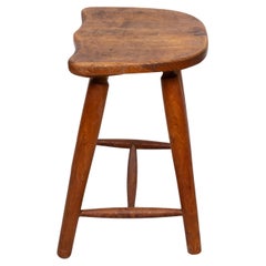 Rustic solid wood Stool 1950s Holland