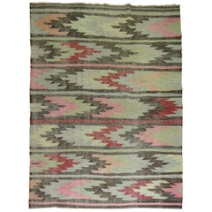 Vintage Rustic Southwestern Turkish Shabby Chic Turkish 20th Century Kilim