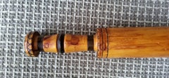Rustic Soviet-Era Hand-Carved Wooden Rolling Pin, 1950s - 1J201