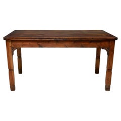 Rustic Spanish Antique Walnut Draw Leaf Extension Table