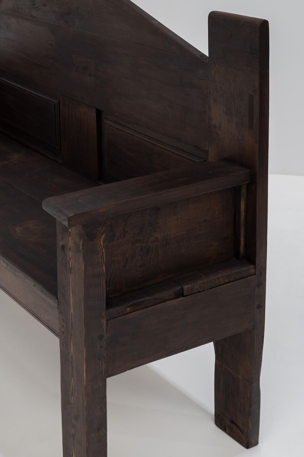 Banc rustique espagnol, 19e siècle Bon état - En vente à Aartselaar, BE